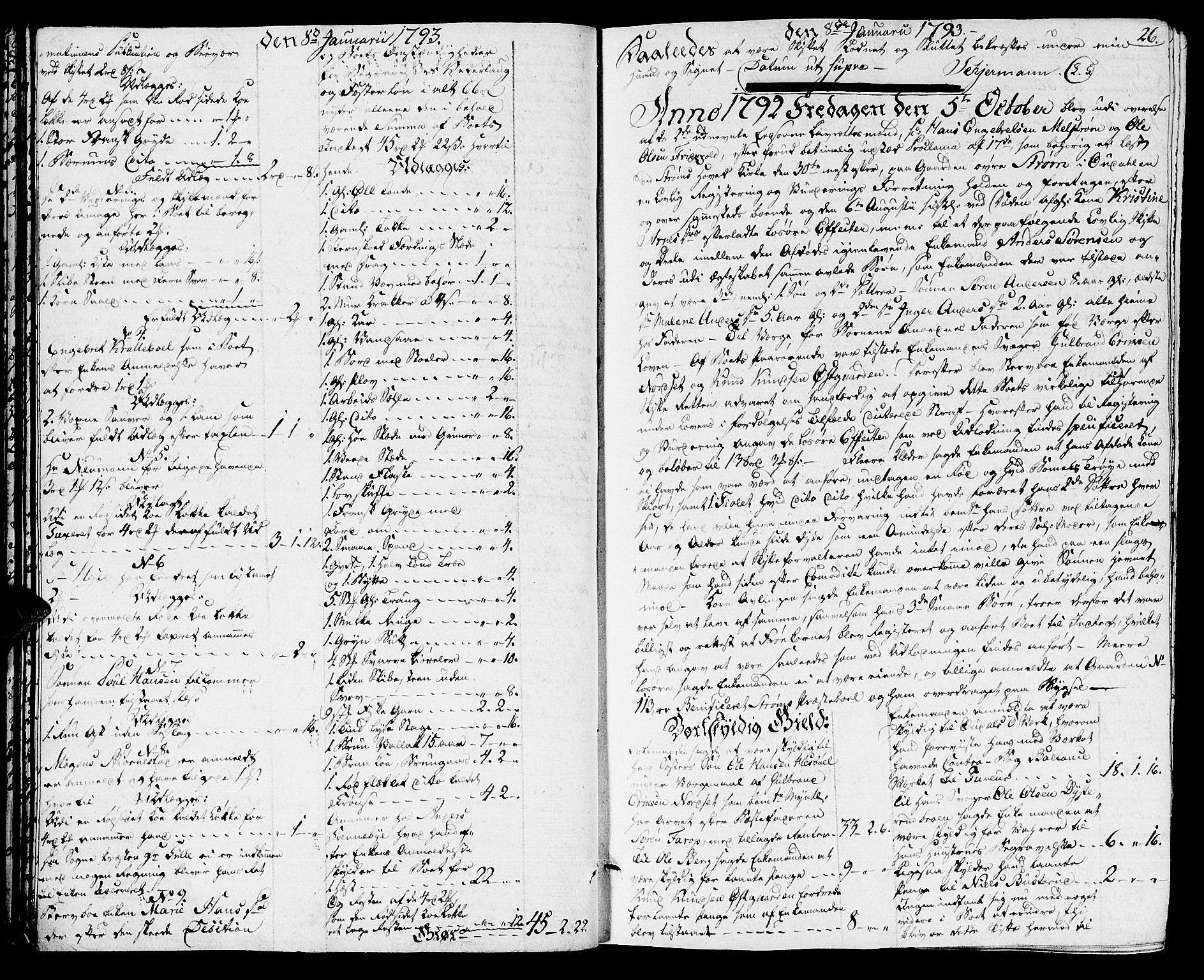 Solør og Odalen sorenskriveri, AV/SAH-TING-026/J/Ja/L0006: Skifteprotokoll, 1792-1796, s. 25b-26a
