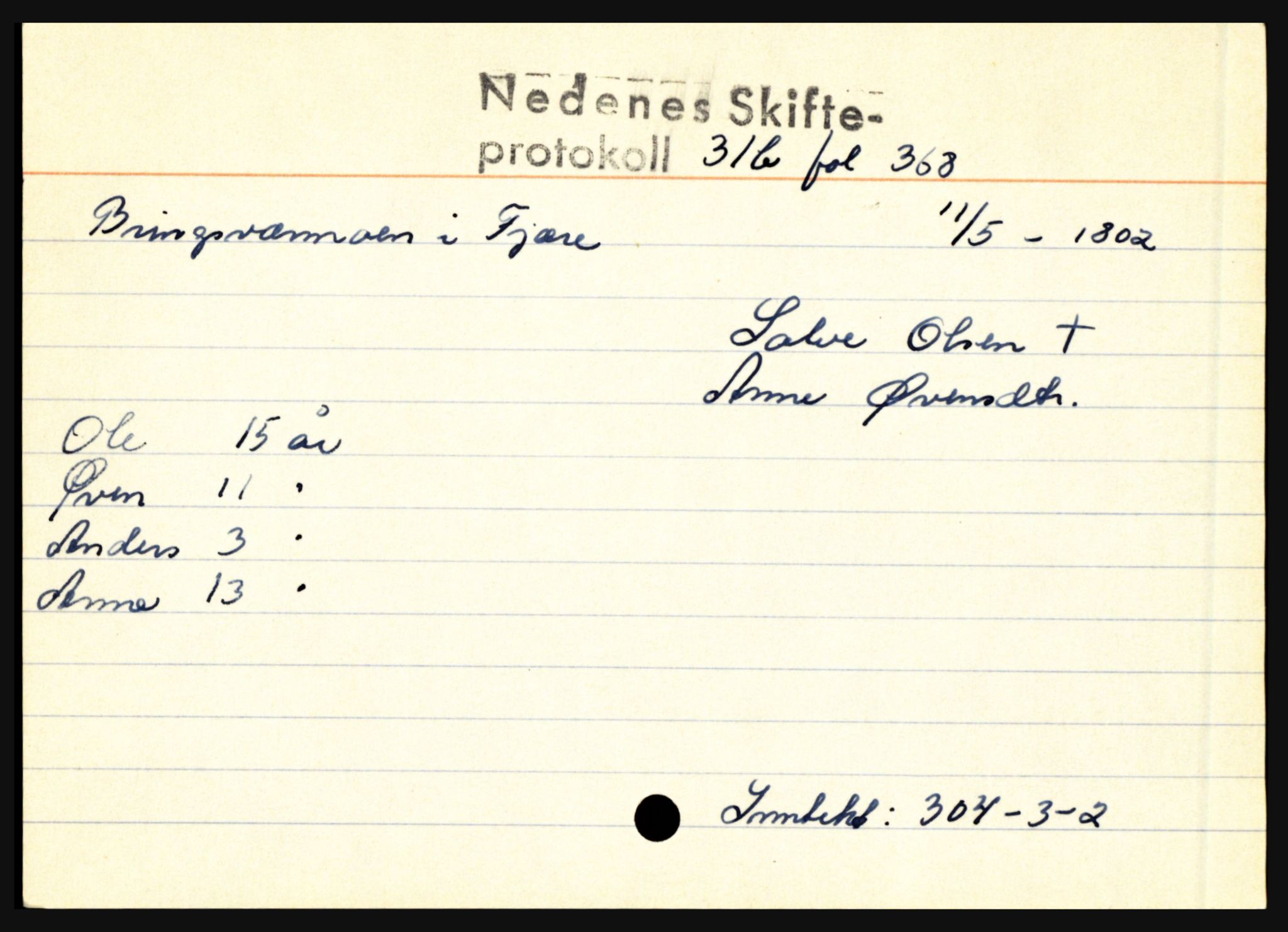 Nedenes sorenskriveri før 1824, AV/SAK-1221-0007/H, s. 4023