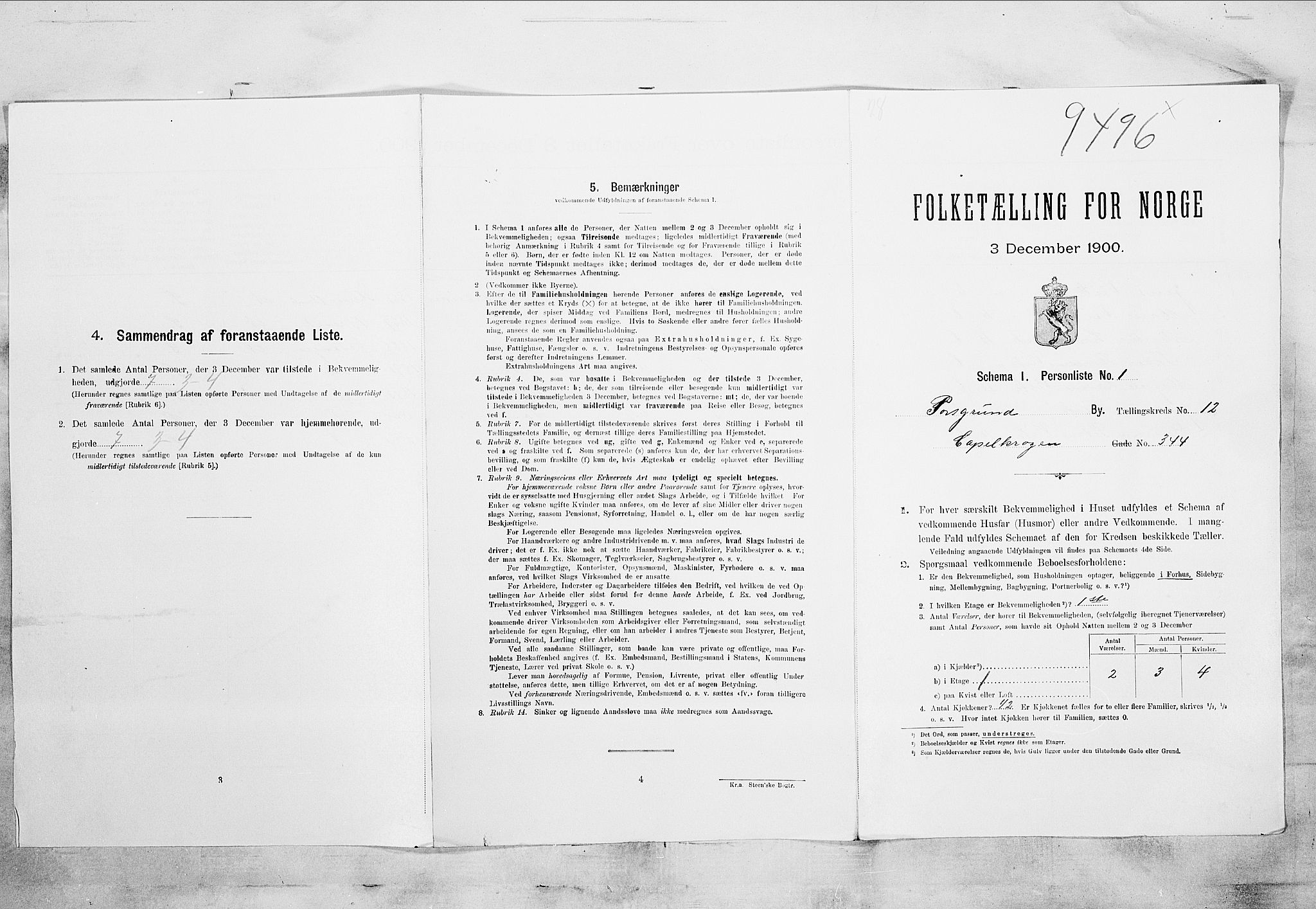 SAKO, Folketelling 1900 for 0805 Porsgrunn kjøpstad, 1900, s. 2268