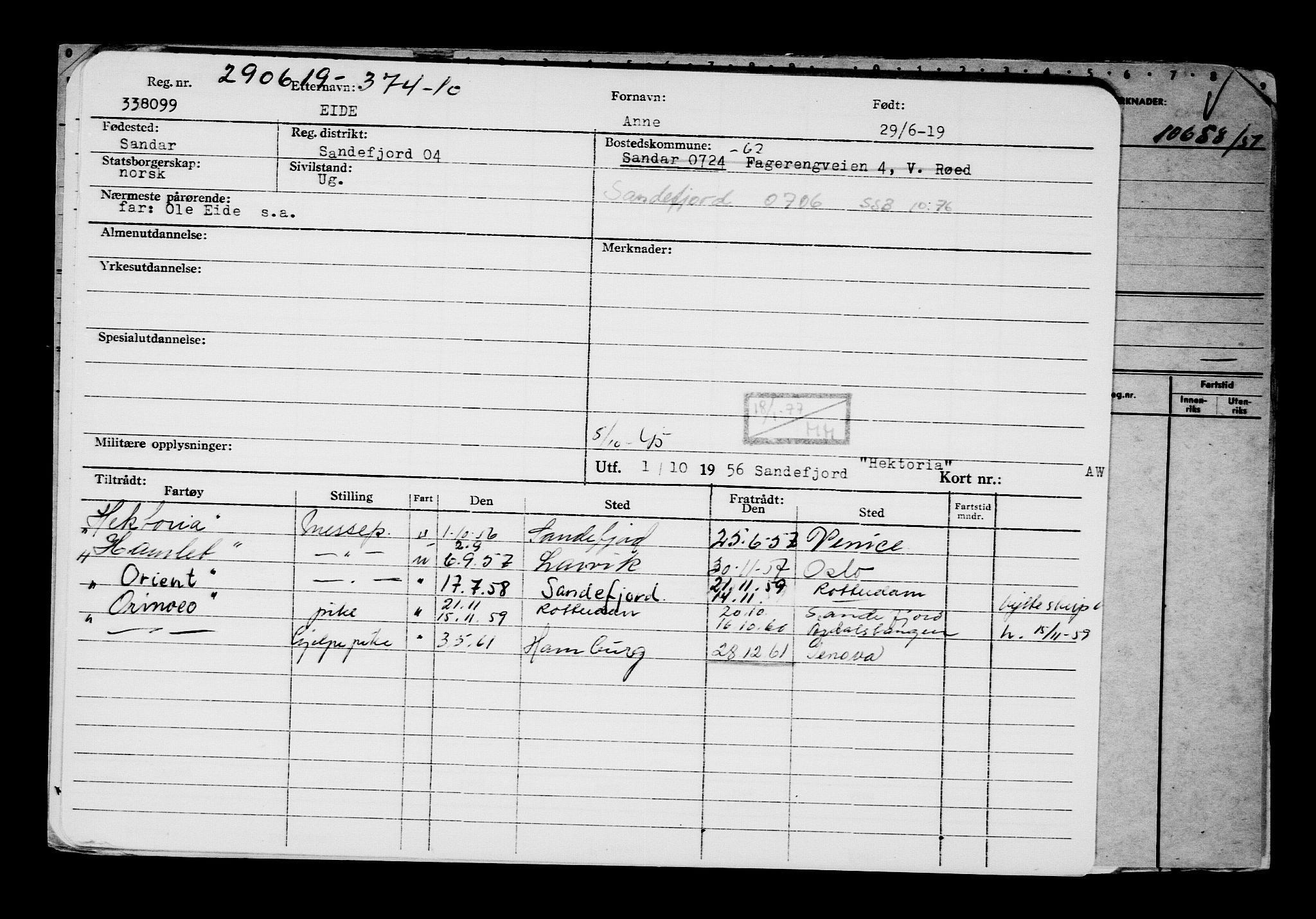Direktoratet for sjømenn, AV/RA-S-3545/G/Gb/L0169: Hovedkort, 1919, s. 820