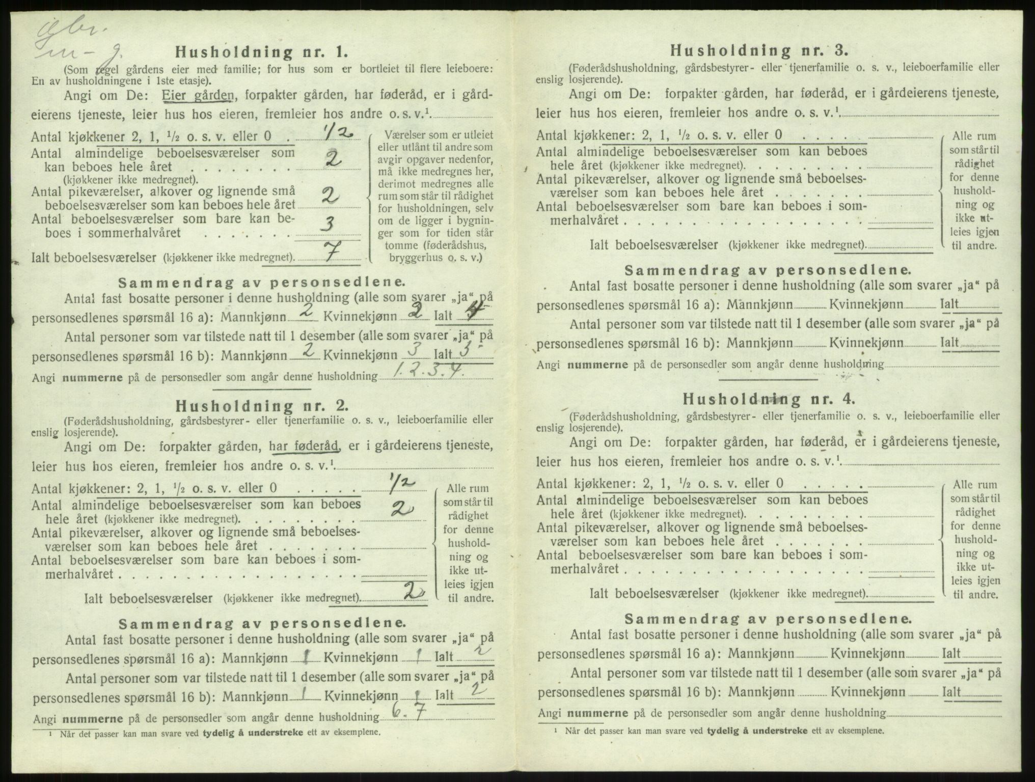 SAB, Folketelling 1920 for 1420 Sogndal herred, 1920, s. 1119