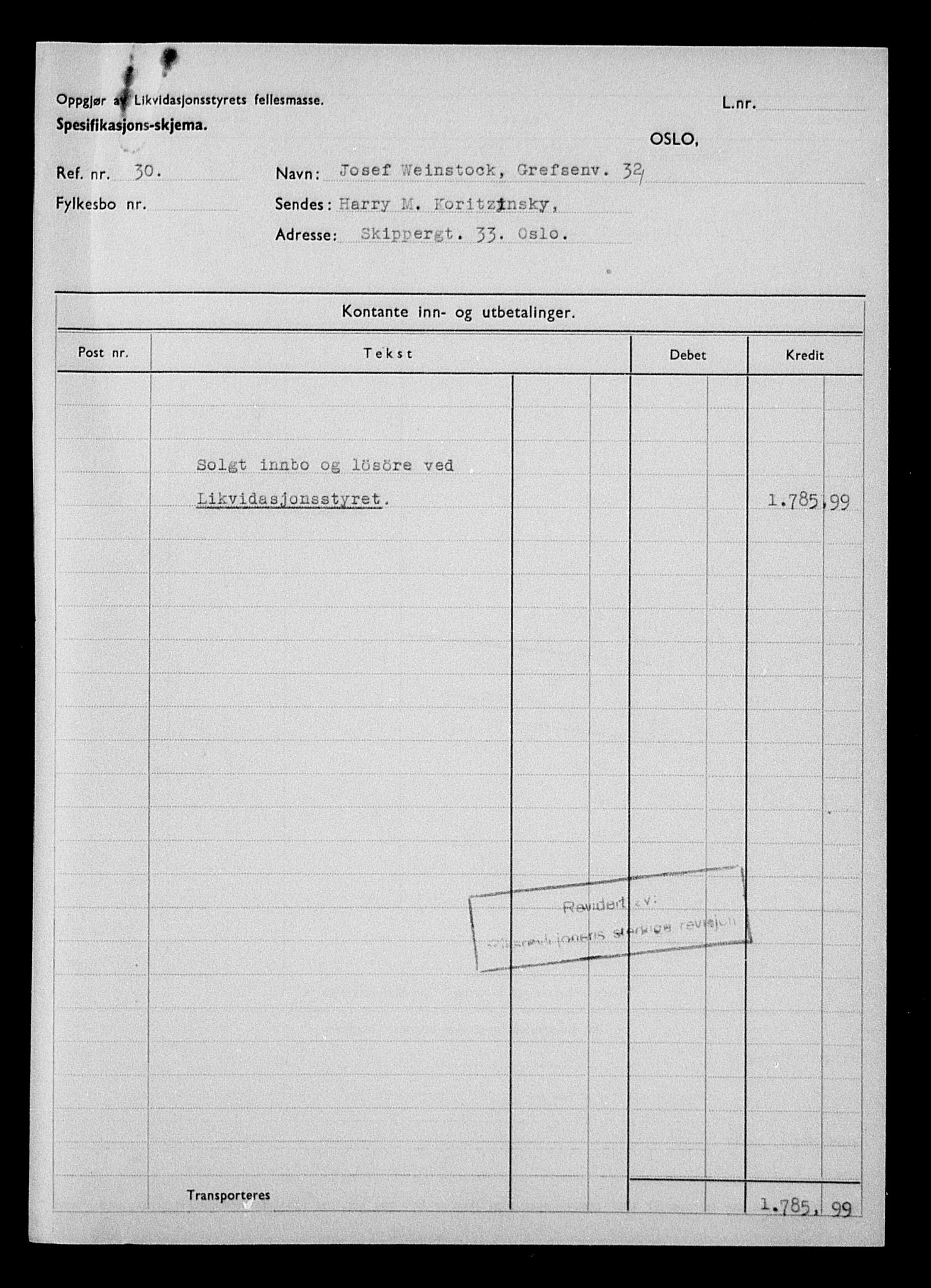 Justisdepartementet, Tilbakeføringskontoret for inndratte formuer, AV/RA-S-1564/H/Hc/Hcc/L0986: --, 1945-1947, s. 7