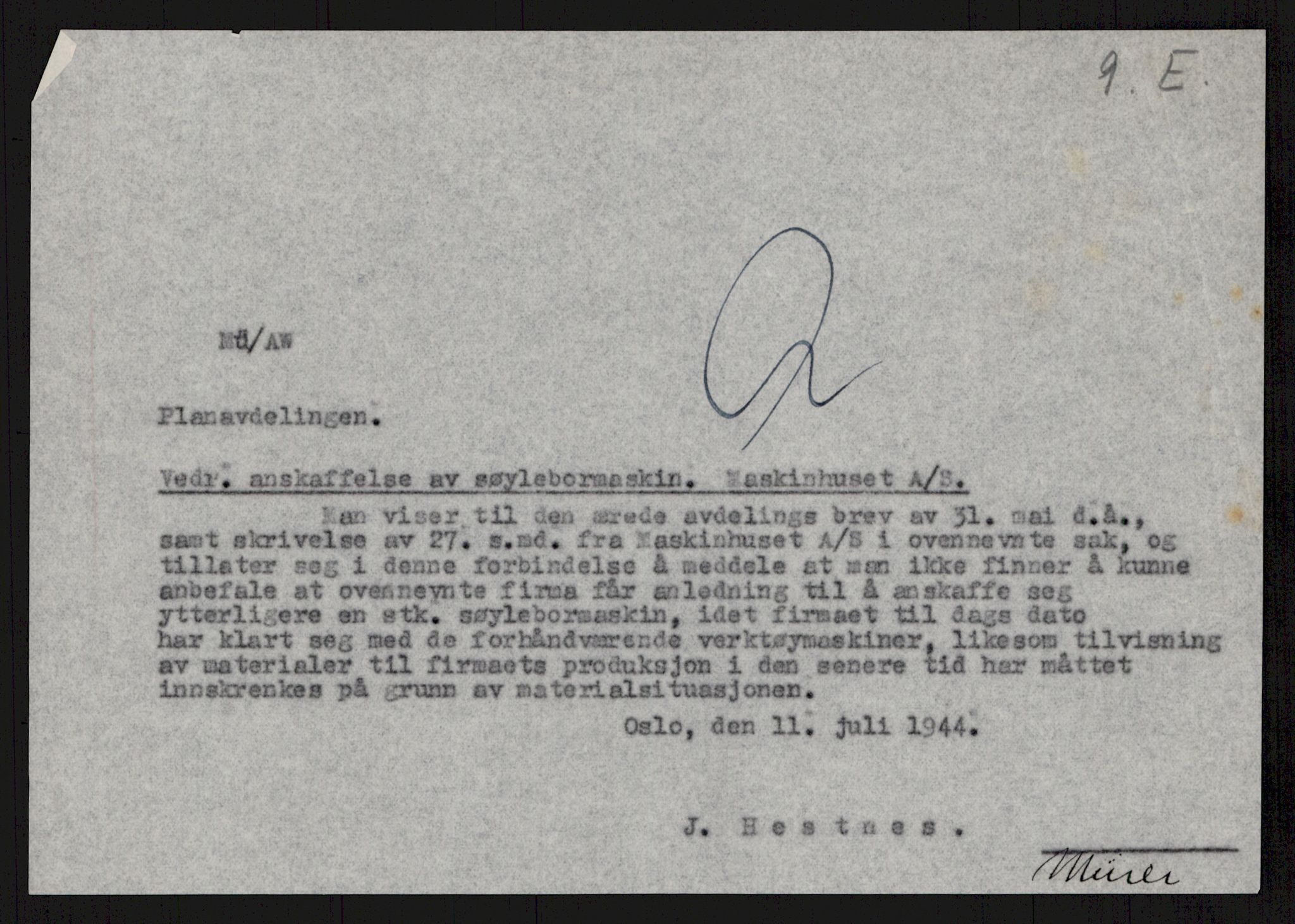 Direktoratet for industriforsyning, Sekretariatet, AV/RA-S-4153/D/Df/L0055: 9. Metallkontoret, 1940-1945, s. 263