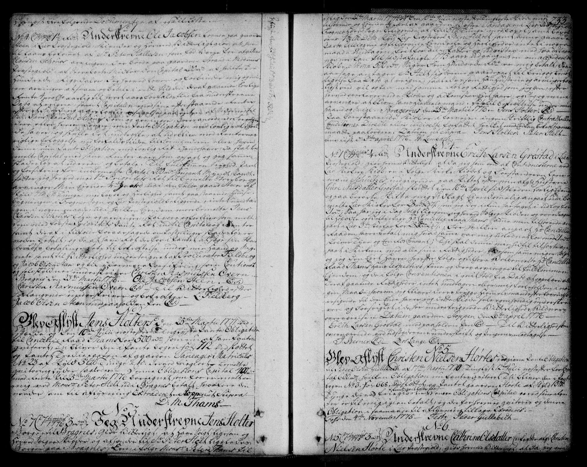Lier, Røyken og Hurum sorenskriveri, SAKO/A-89/G/Ga/Gaa/L0004a: Pantebok nr. IVa, 1771-1779, s. 233