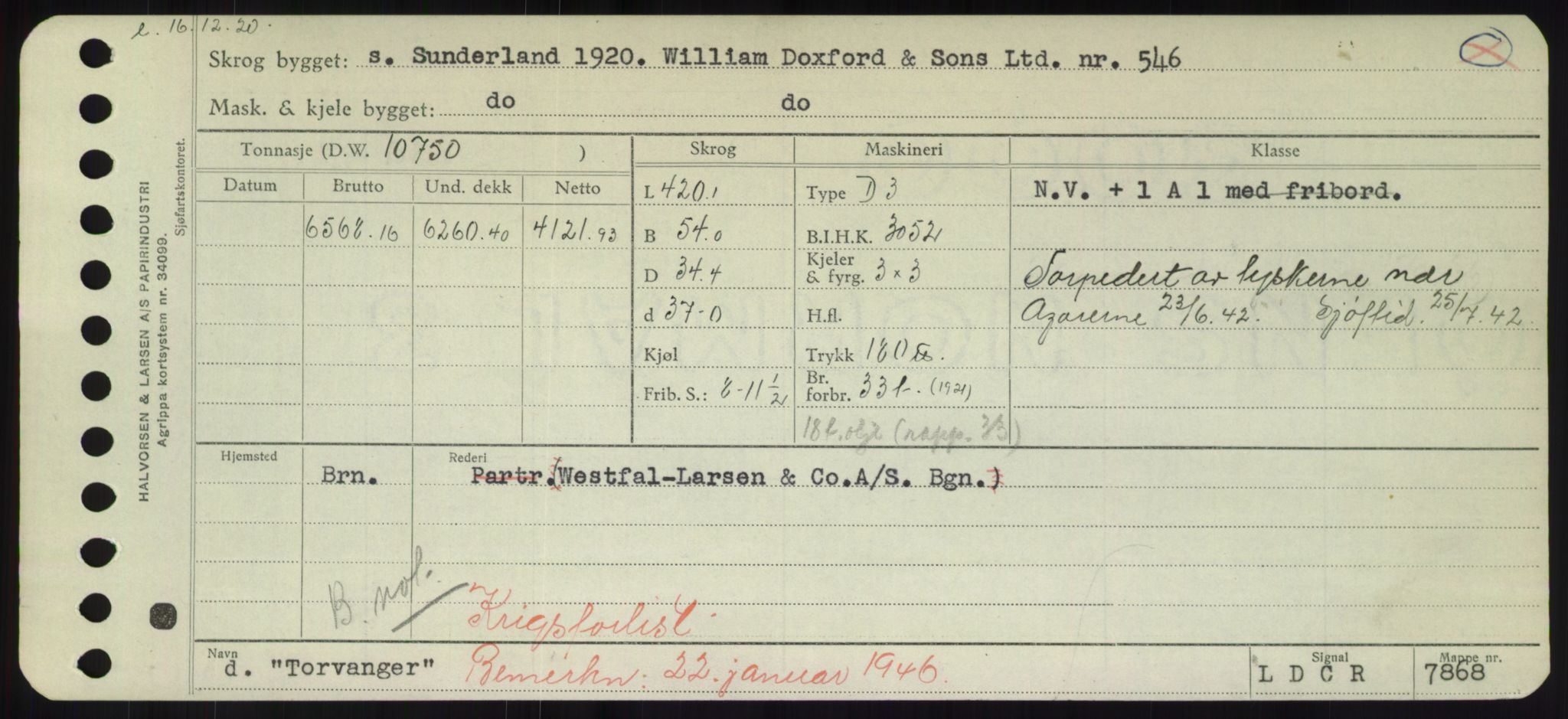 Sjøfartsdirektoratet med forløpere, Skipsmålingen, RA/S-1627/H/Hd/L0039: Fartøy, Ti-Tø, s. 403