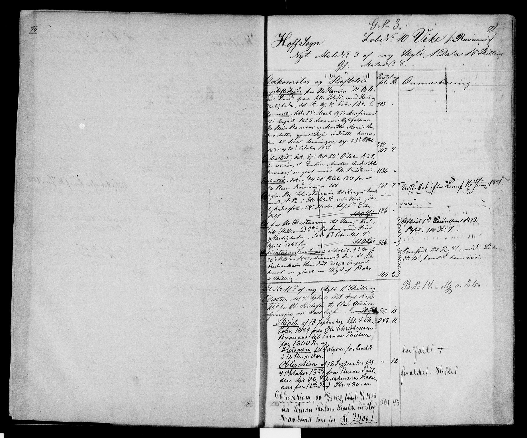 Nordre Jarlsberg sorenskriveri, AV/SAKO-A-80/G/Gb/Gbg/L0001a: Panteregister nr. VII 1a, s. 76-77