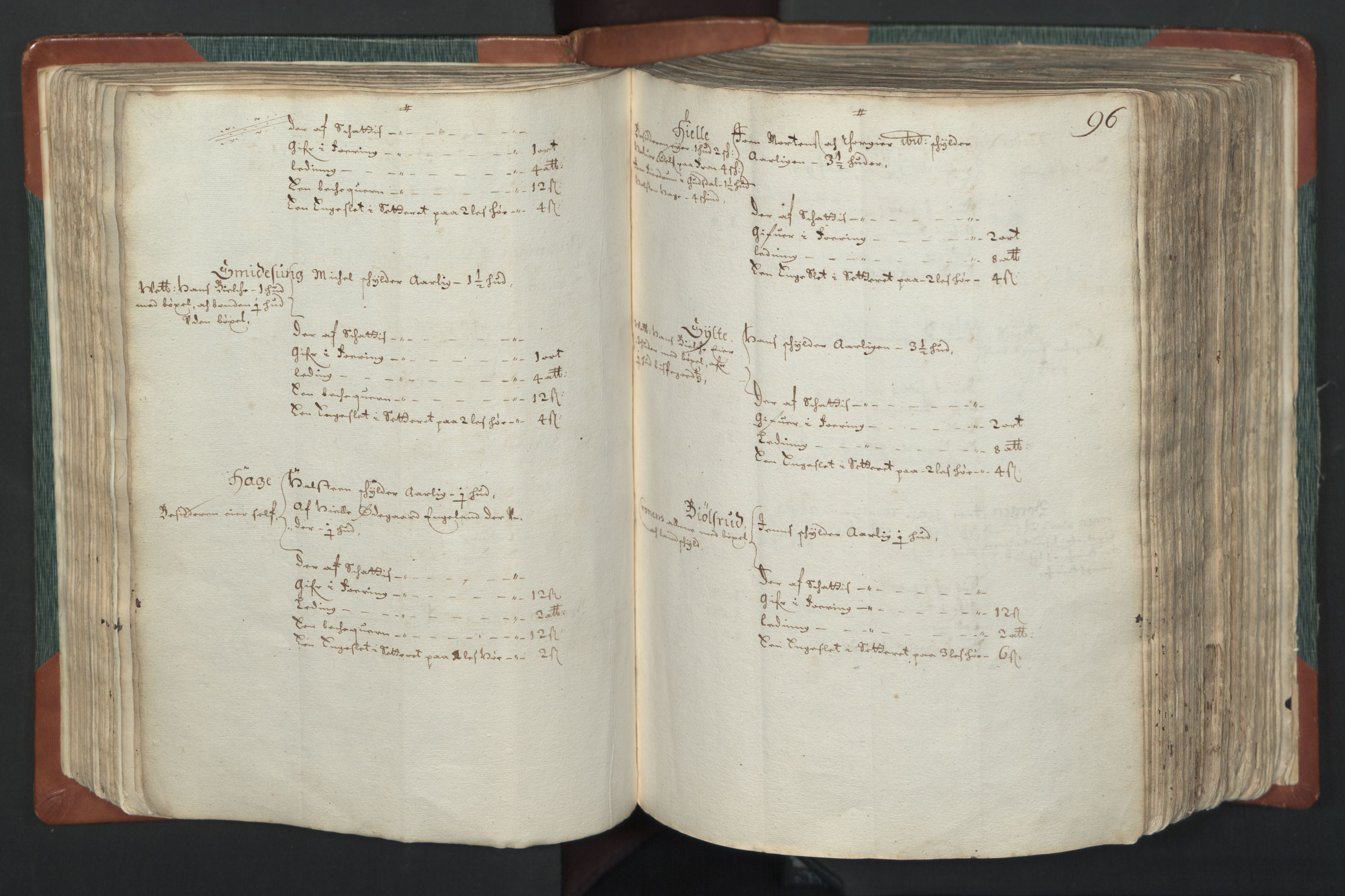 Rentekammeret inntil 1814, Realistisk ordnet avdeling, AV/RA-EA-4070/L/L0008: Oppland lagdømme. Alminnelig jordebok med skatteligning for Gudbrandsdalen og Hedemarken., 1661, s. 95b-96a