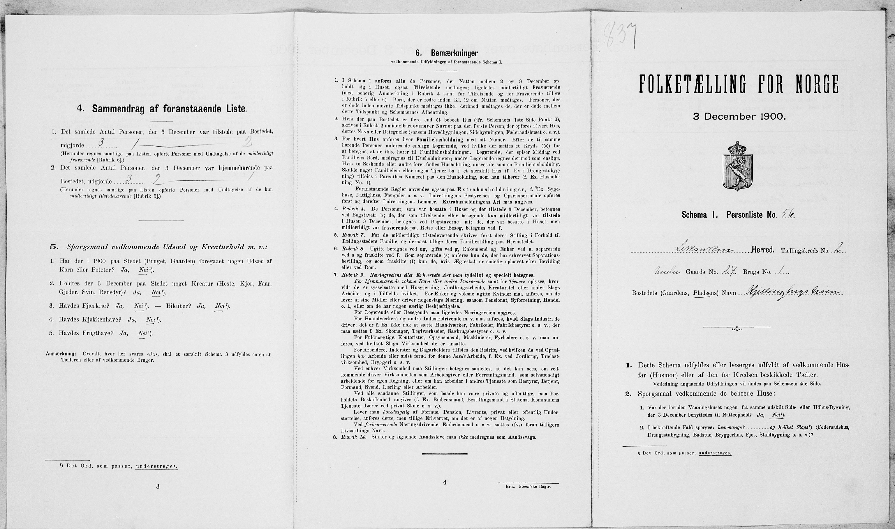 SAT, Folketelling 1900 for 1718 Leksvik herred, 1900, s. 268