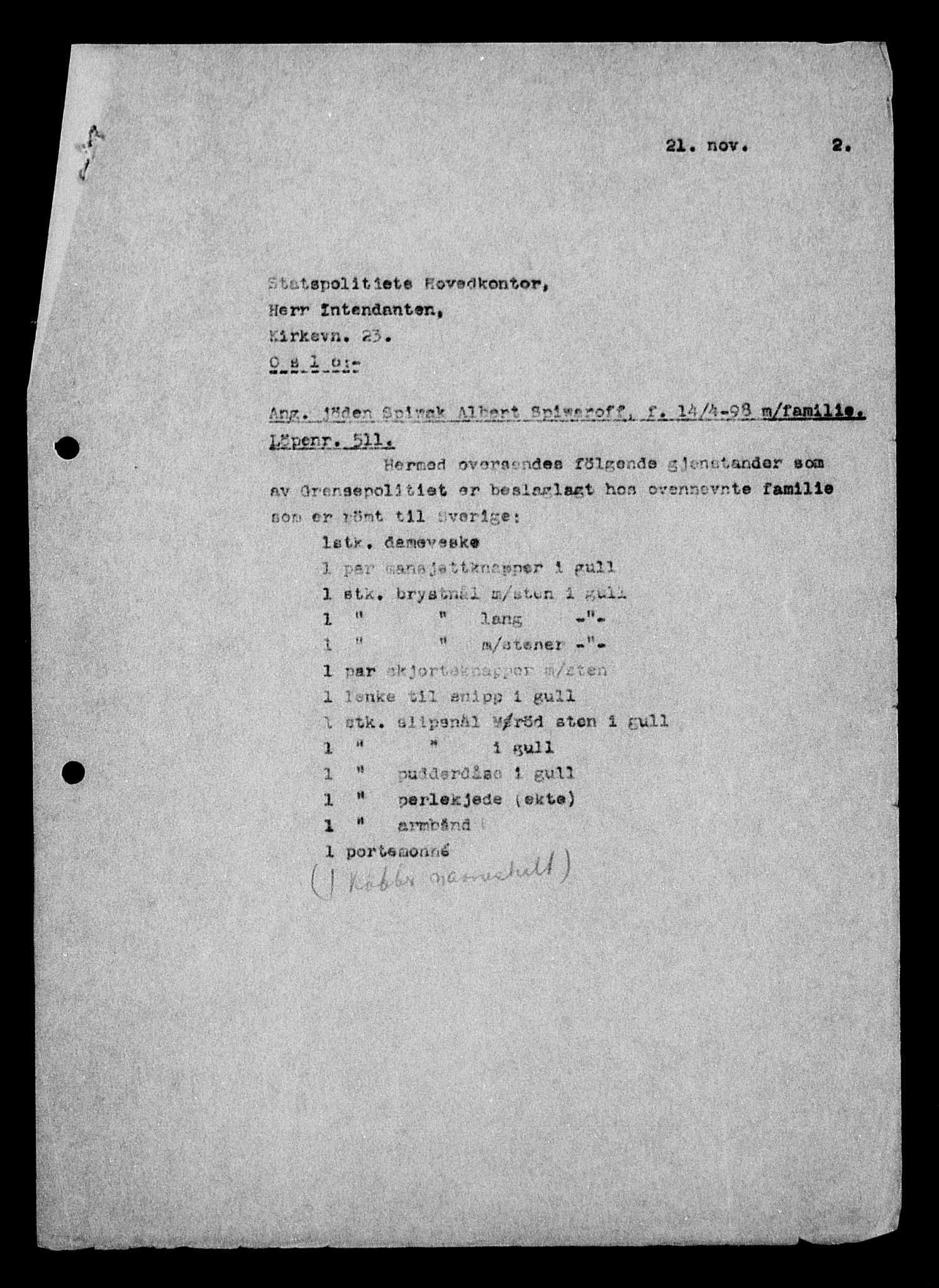 Justisdepartementet, Tilbakeføringskontoret for inndratte formuer, RA/S-1564/H/Hc/Hcc/L0982: --, 1945-1947, s. 206