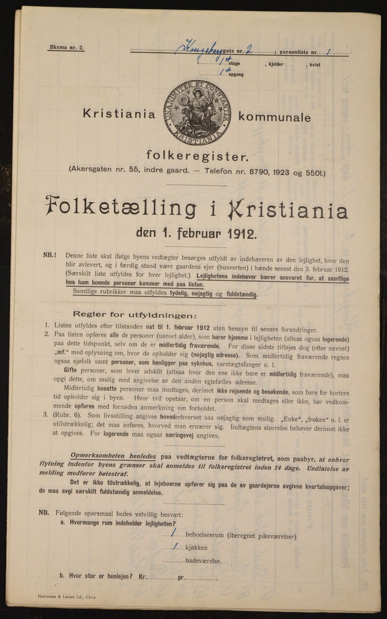 OBA, Kommunal folketelling 1.2.1912 for Kristiania, 1912, s. 52925