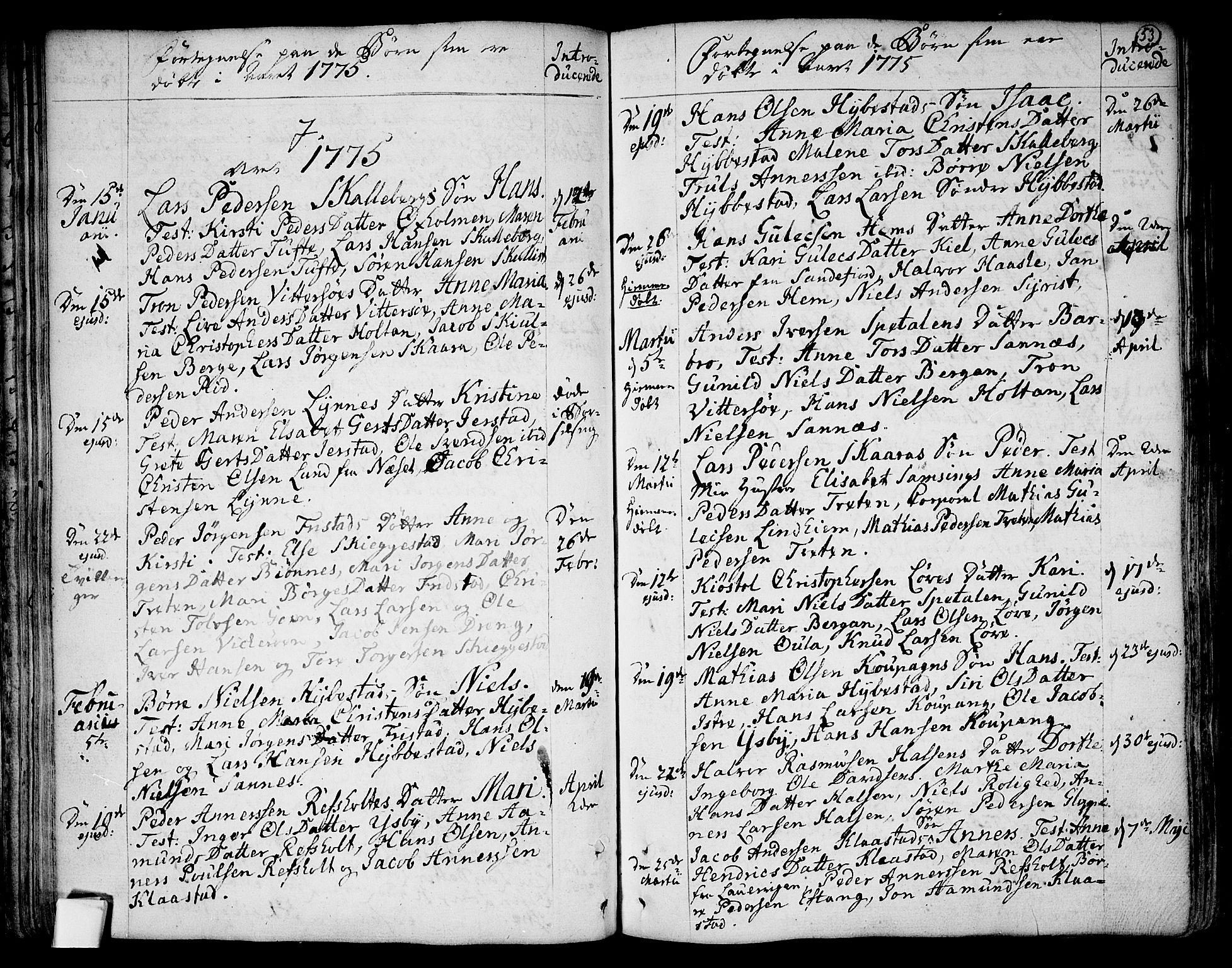 Tjølling kirkebøker, SAKO/A-60/F/Fa/L0003: Ministerialbok nr. 3, 1735-1778, s. 53