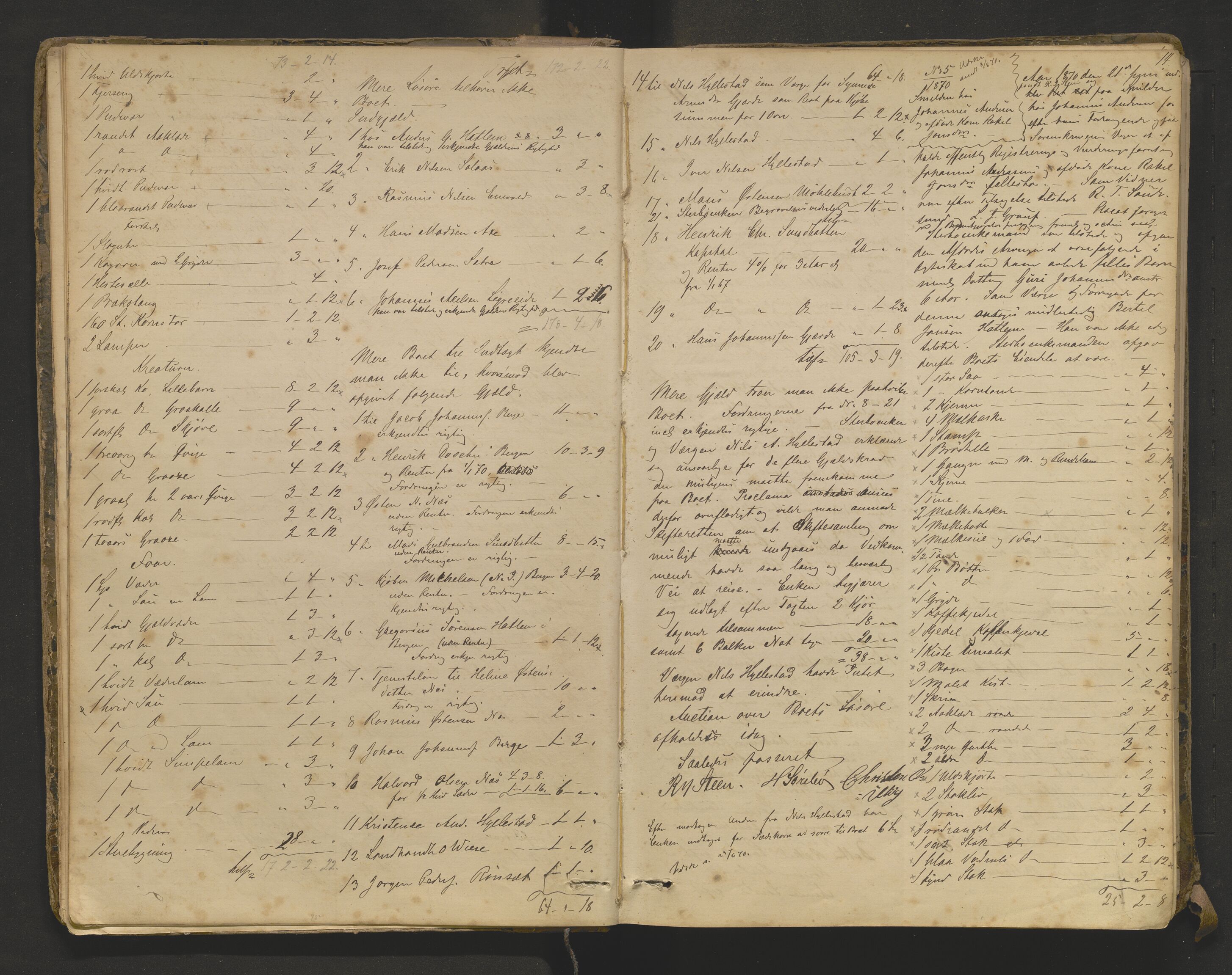 Lensmannen i Askvoll, AV/SAB-A-26301/0006/L0003: Registreringsprotokoll, 1869-1904, s. 13b-14a