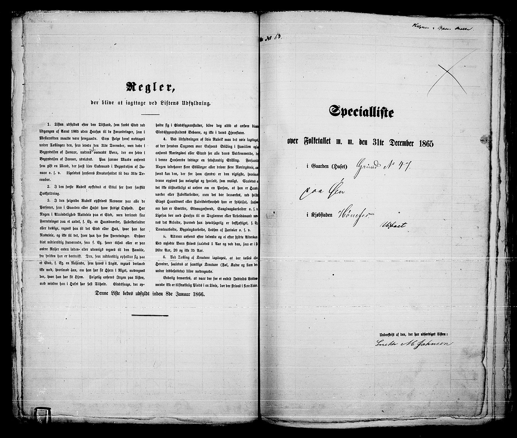 RA, Folketelling 1865 for 0601B Norderhov prestegjeld, Hønefoss kjøpstad, 1865, s. 124