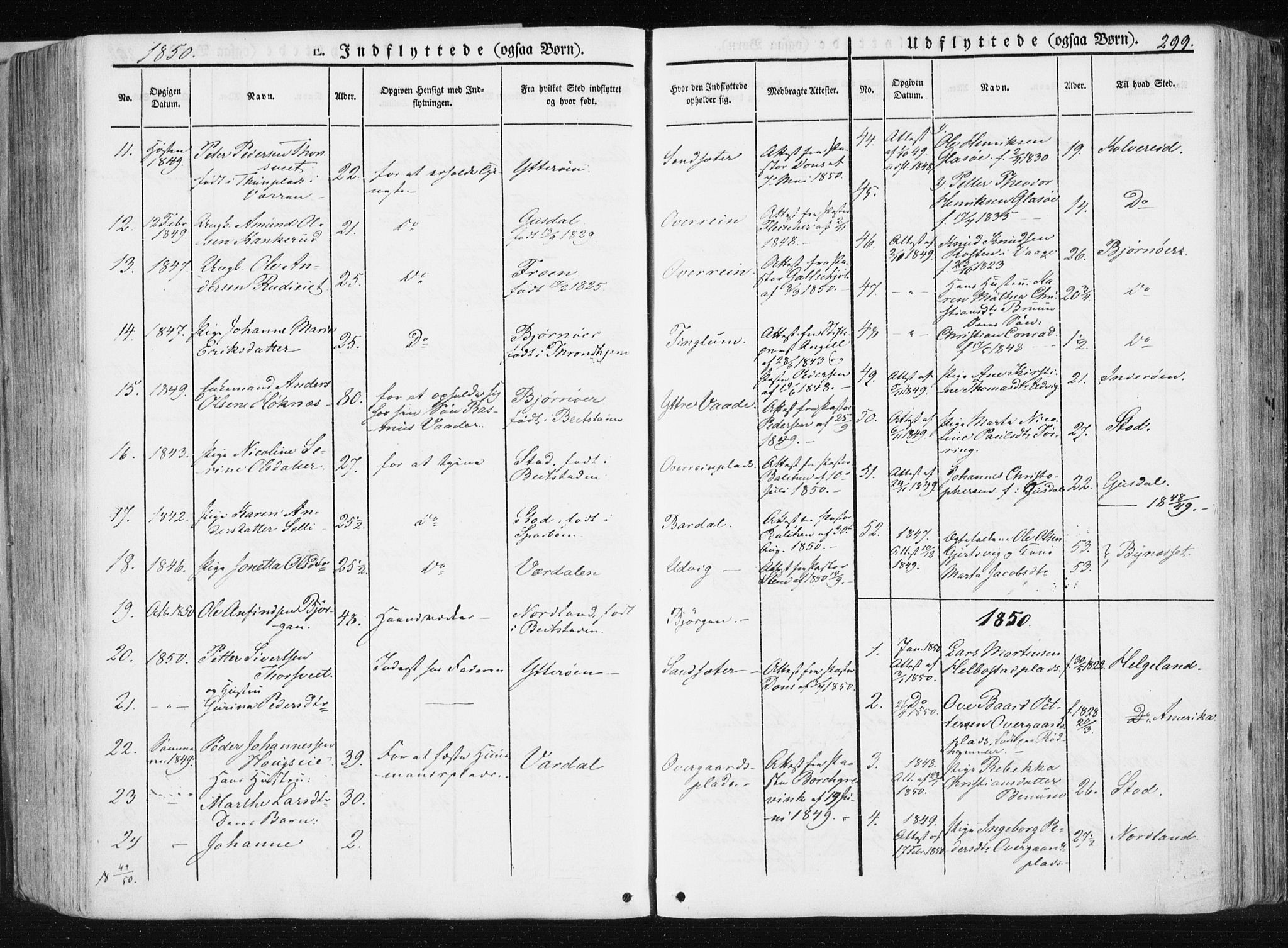 Ministerialprotokoller, klokkerbøker og fødselsregistre - Nord-Trøndelag, SAT/A-1458/741/L0393: Ministerialbok nr. 741A07, 1849-1863, s. 299