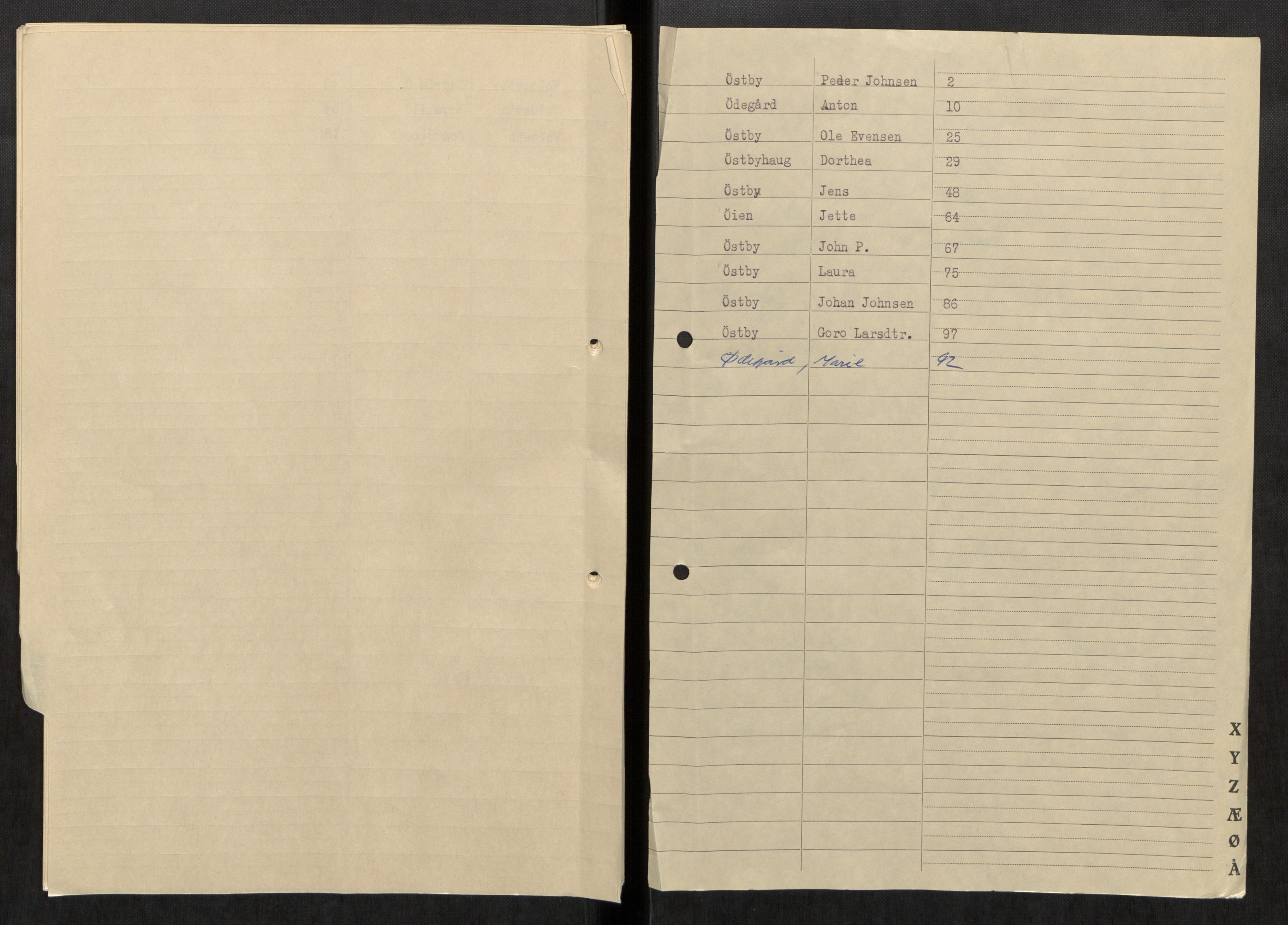 Selbu lensmannskontor, AV/SAT-A-1081/2/G/Ga/L0009: Register over dødsfallsprotokoller , 1911-1962