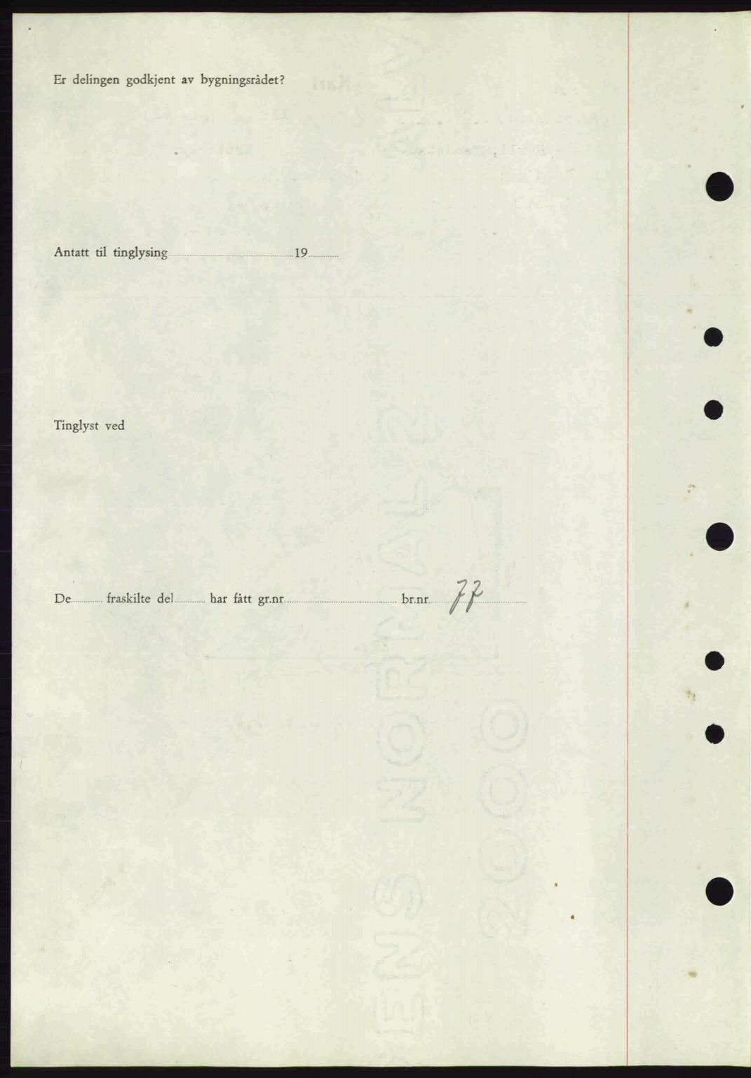 Tønsberg sorenskriveri, AV/SAKO-A-130/G/Ga/Gaa/L0017a: Pantebok nr. A17a, 1945-1945, Dagboknr: 1947/1945