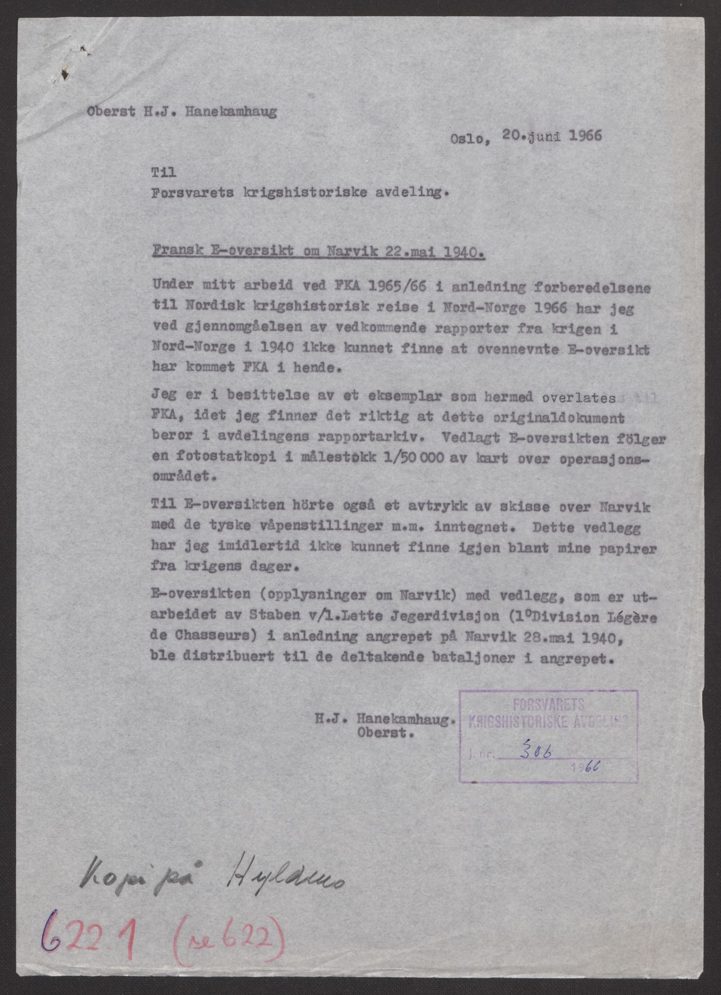 Forsvaret, Forsvarets krigshistoriske avdeling, AV/RA-RAFA-2017/Y/Yb/L0147: II-C-11-622  -  6. Divisjon, 1940, s. 201