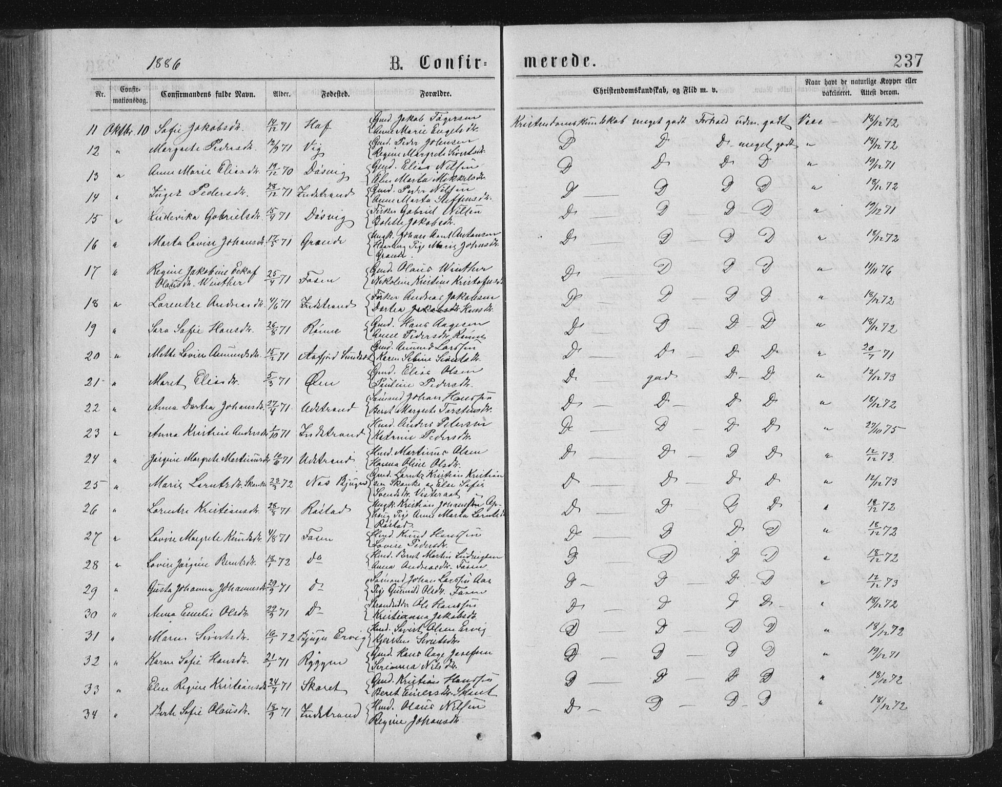 Ministerialprotokoller, klokkerbøker og fødselsregistre - Sør-Trøndelag, SAT/A-1456/659/L0745: Klokkerbok nr. 659C02, 1869-1892, s. 237
