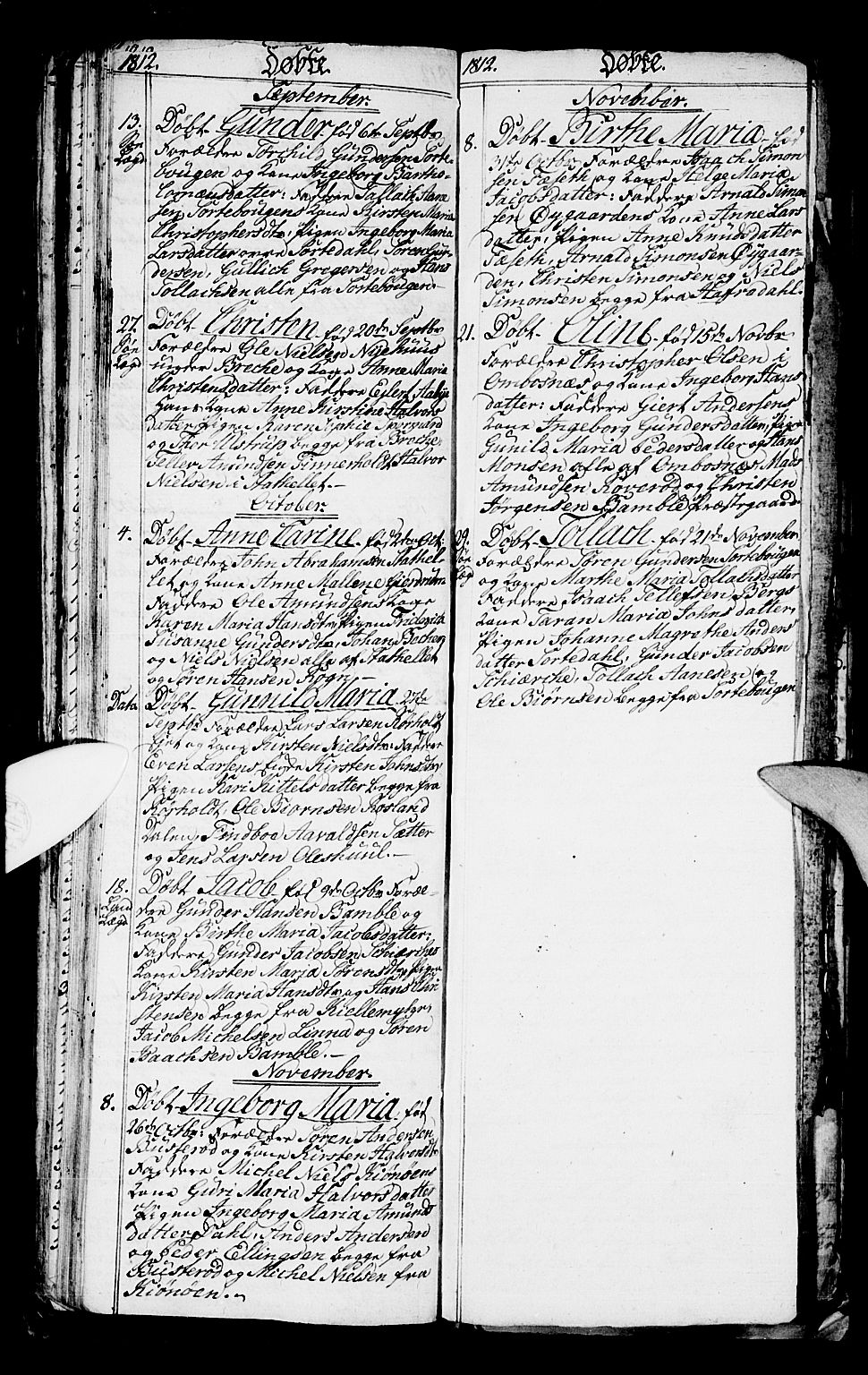 Bamble kirkebøker, SAKO/A-253/G/Ga/L0004: Klokkerbok nr. I 4, 1808-1814