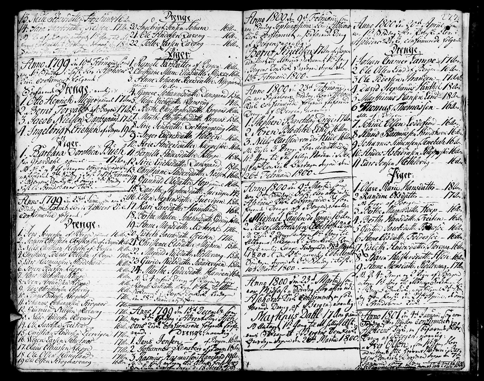 Askøy Sokneprestembete, AV/SAB-A-74101/H/Ha/Haa/Haaa/L0001: Ministerialbok nr. A 1, 1742-1818, s. 277