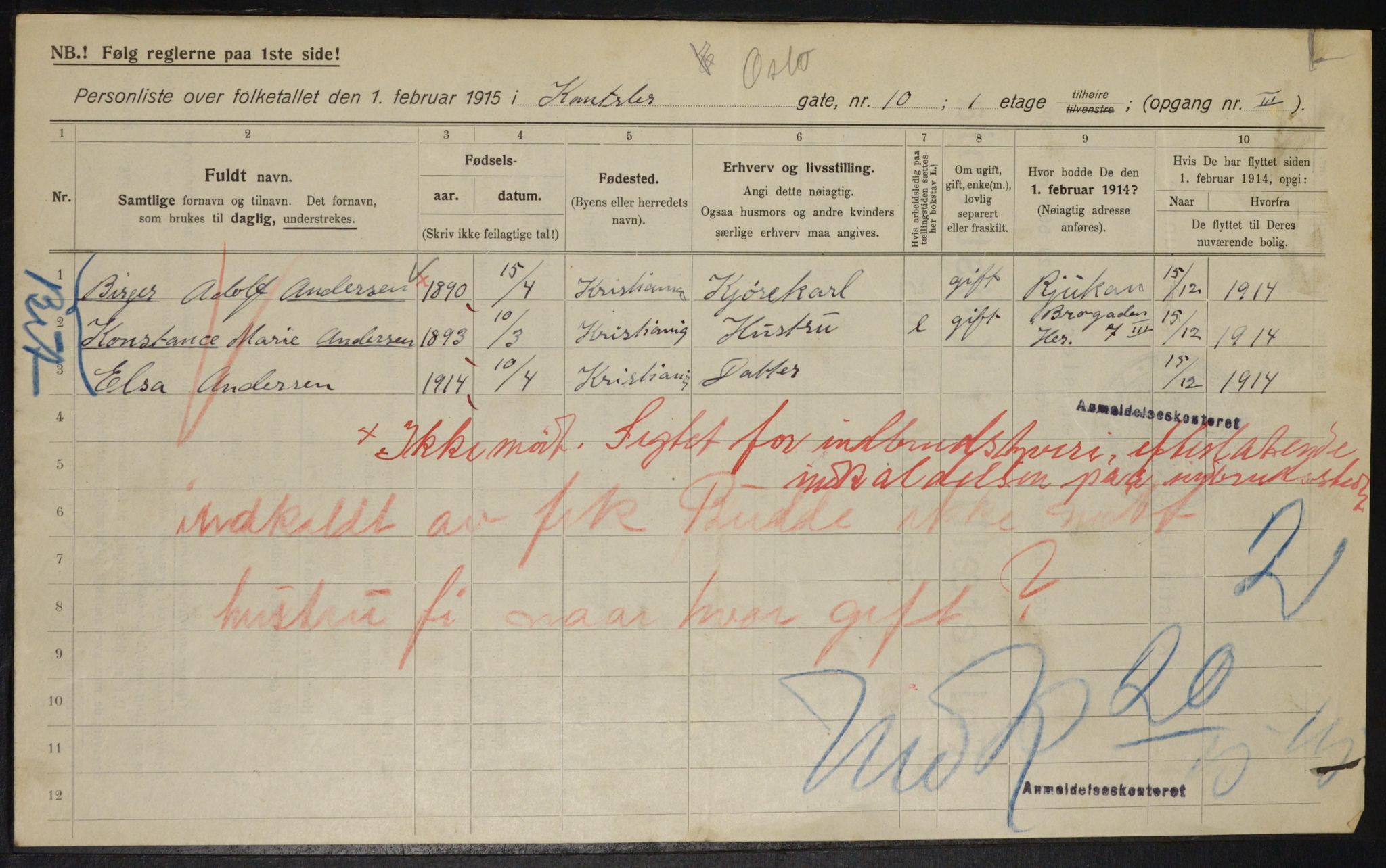 OBA, Kommunal folketelling 1.2.1915 for Kristiania, 1915, s. 47638