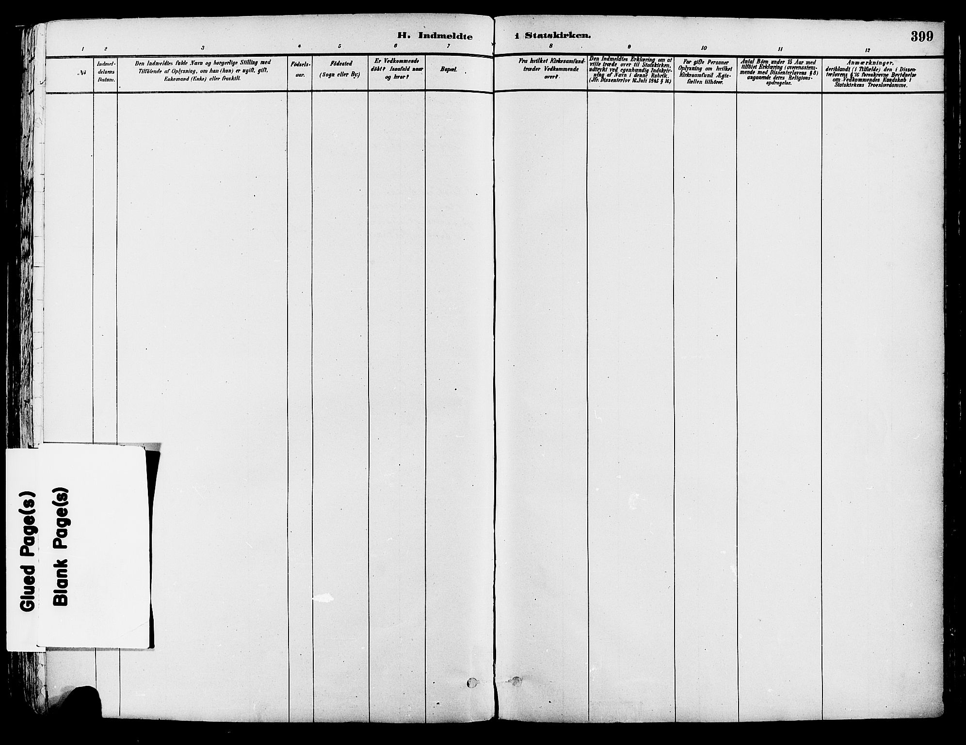 Grue prestekontor, SAH/PREST-036/H/Ha/Haa/L0012: Ministerialbok nr. 12, 1881-1897, s. 399