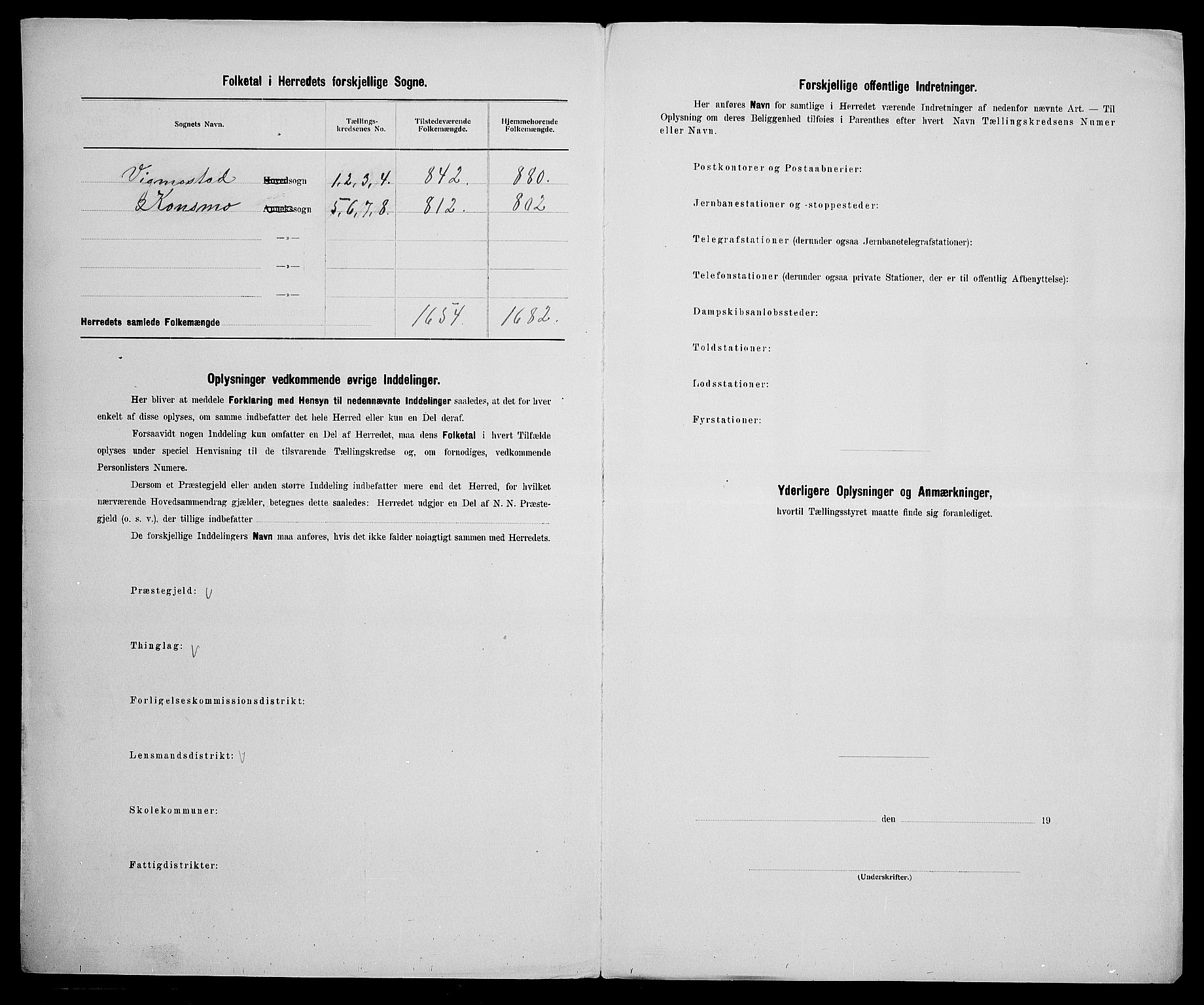 SAK, Folketelling 1900 for 1028 Nord-Audnedal herred, 1900, s. 3