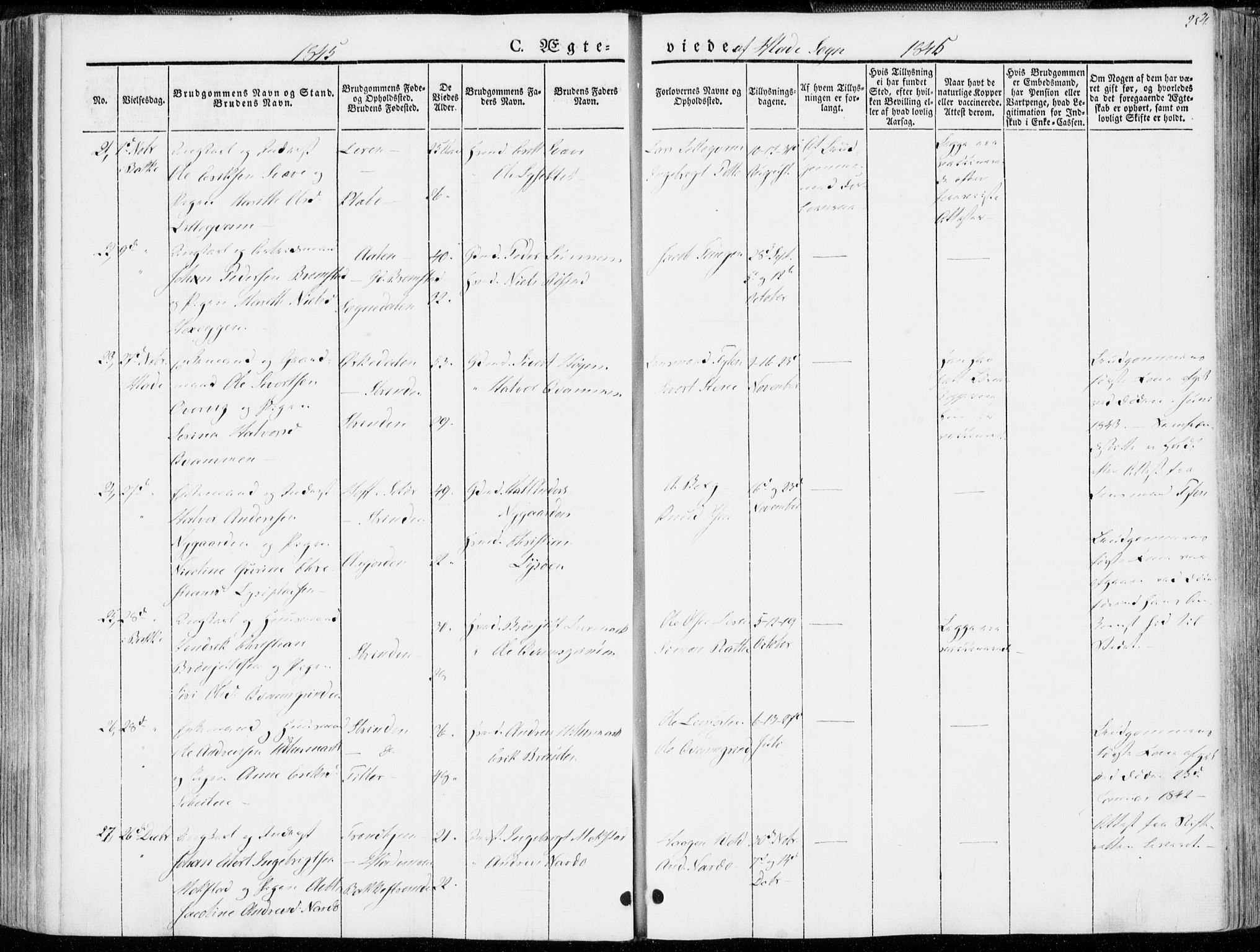 Ministerialprotokoller, klokkerbøker og fødselsregistre - Sør-Trøndelag, SAT/A-1456/606/L0290: Ministerialbok nr. 606A05, 1841-1847, s. 254