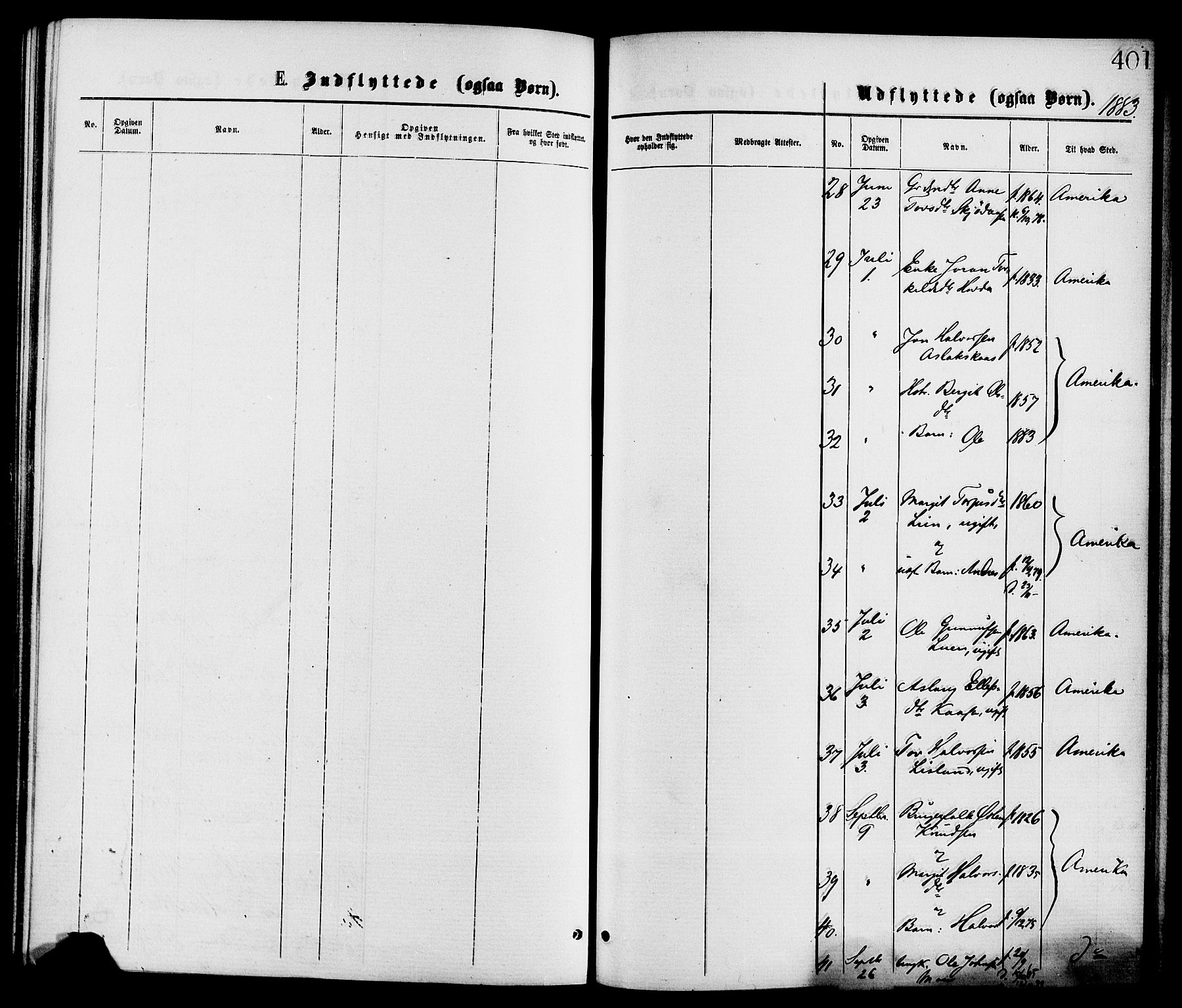 Gransherad kirkebøker, SAKO/A-267/F/Fa/L0004: Ministerialbok nr. I 4, 1871-1886, s. 401