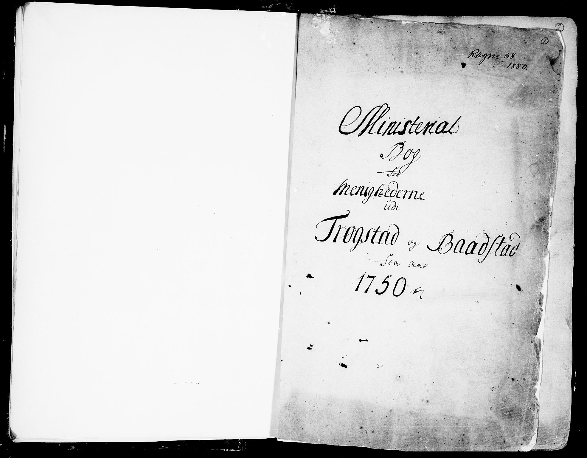 Trøgstad prestekontor Kirkebøker, SAO/A-10925/F/Fa/L0004: Ministerialbok nr. I 4, 1750-1784, s. 1