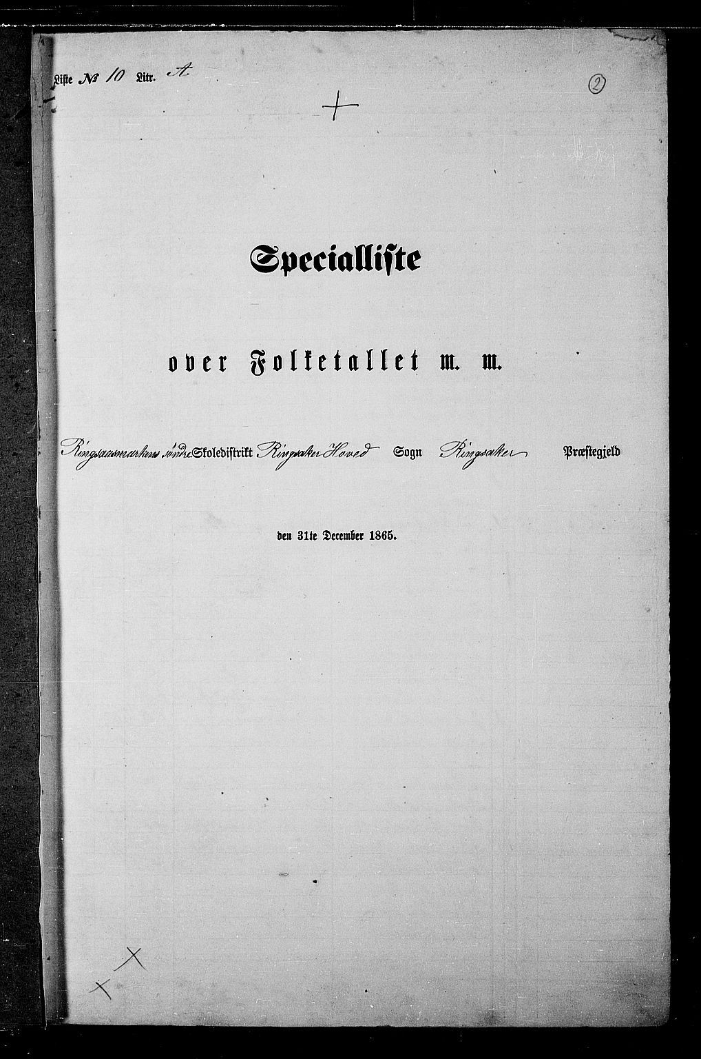 RA, Folketelling 1865 for 0412P Ringsaker prestegjeld, 1865, s. 266