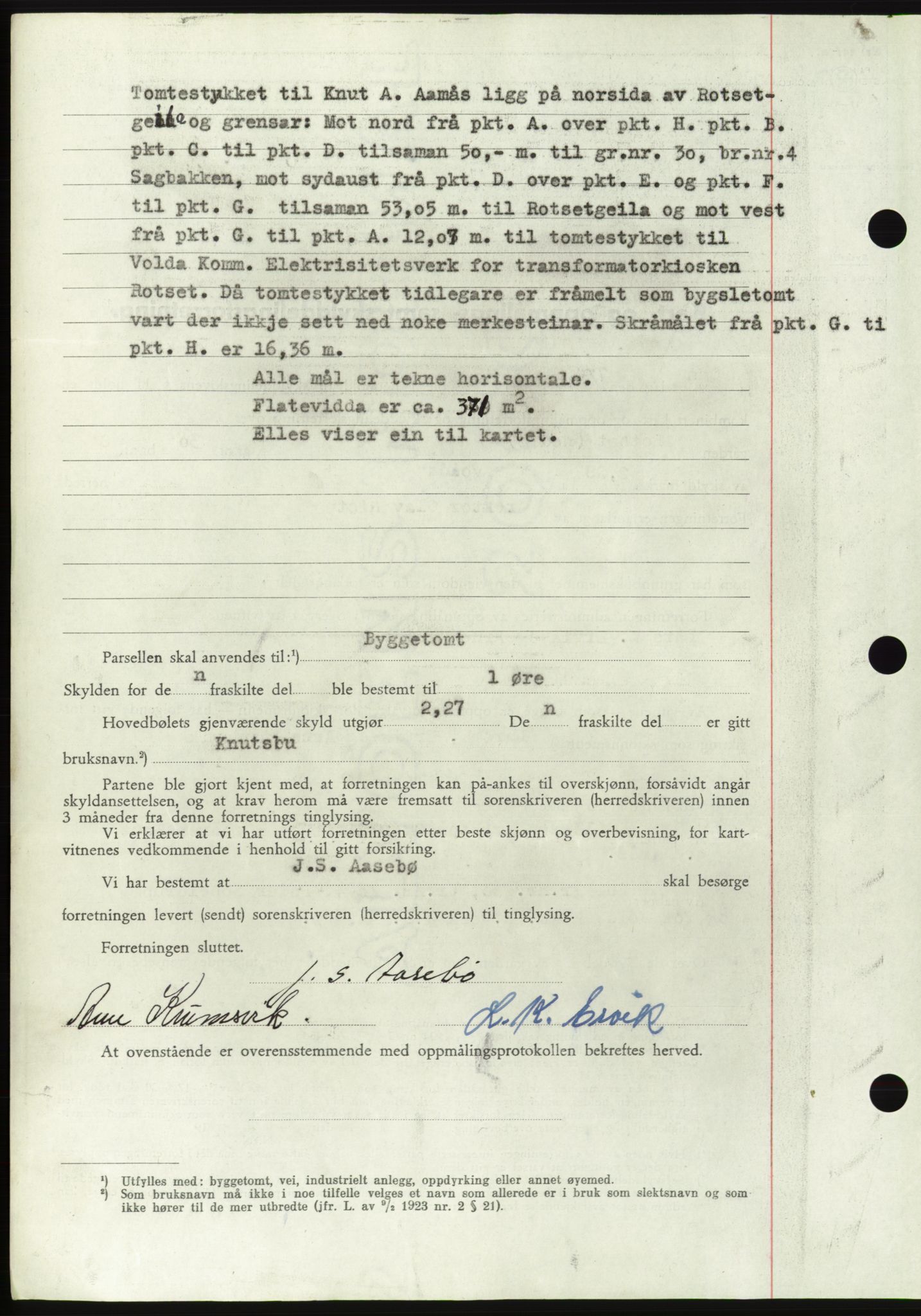 Søre Sunnmøre sorenskriveri, AV/SAT-A-4122/1/2/2C/L0082: Pantebok nr. 8A, 1948-1948, Dagboknr: 455/1948