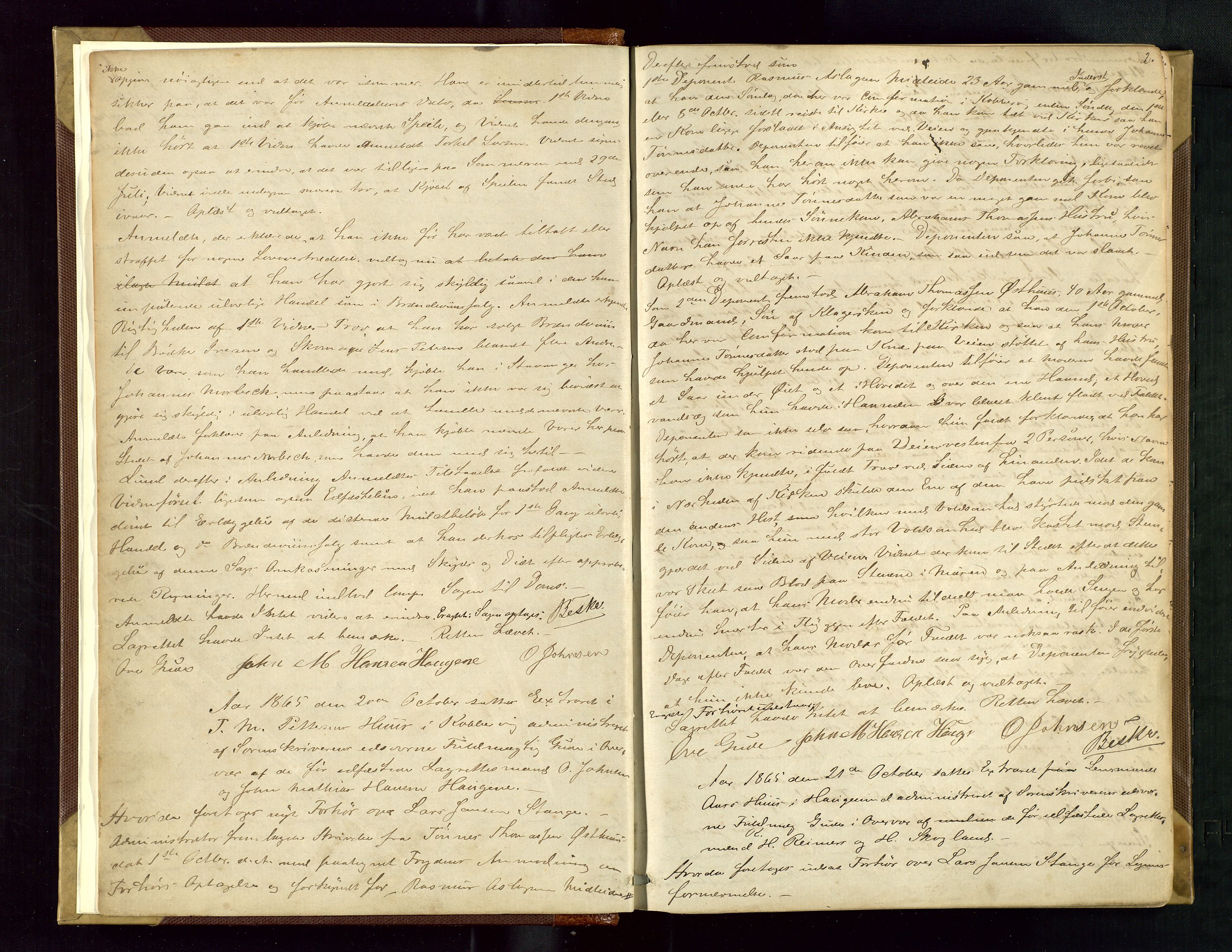 Karmsund sorenskriveri, AV/SAST-A-100311/01/I/IA/IABC/L0005: EKSTRARETTSPROTOKOLL BB 5, 1865-1876, s. 1b-2a