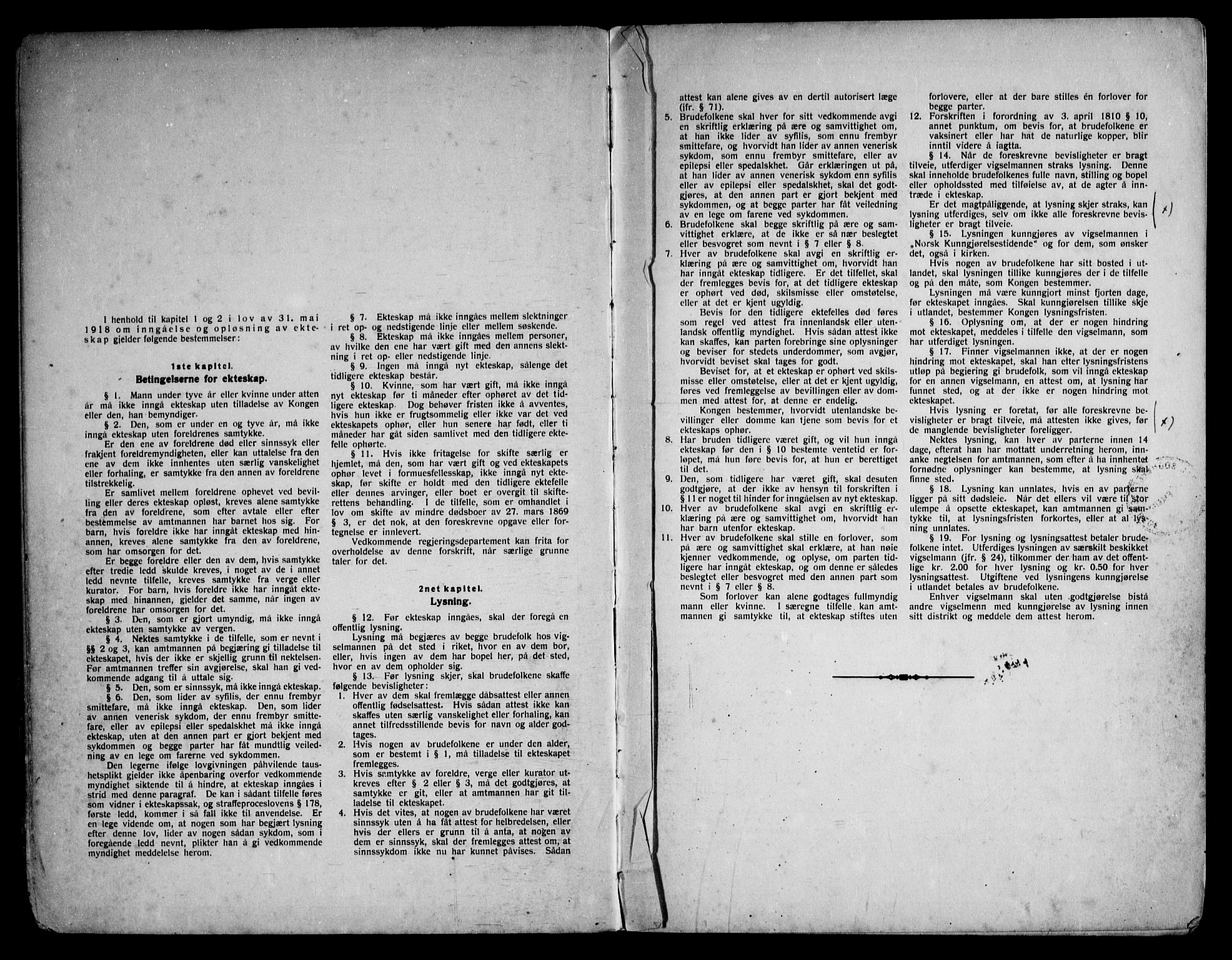 Heddal kirkebøker, SAKO/A-268/H/Ha/L0002: Lysningsprotokoll nr. 2, 1919-1958