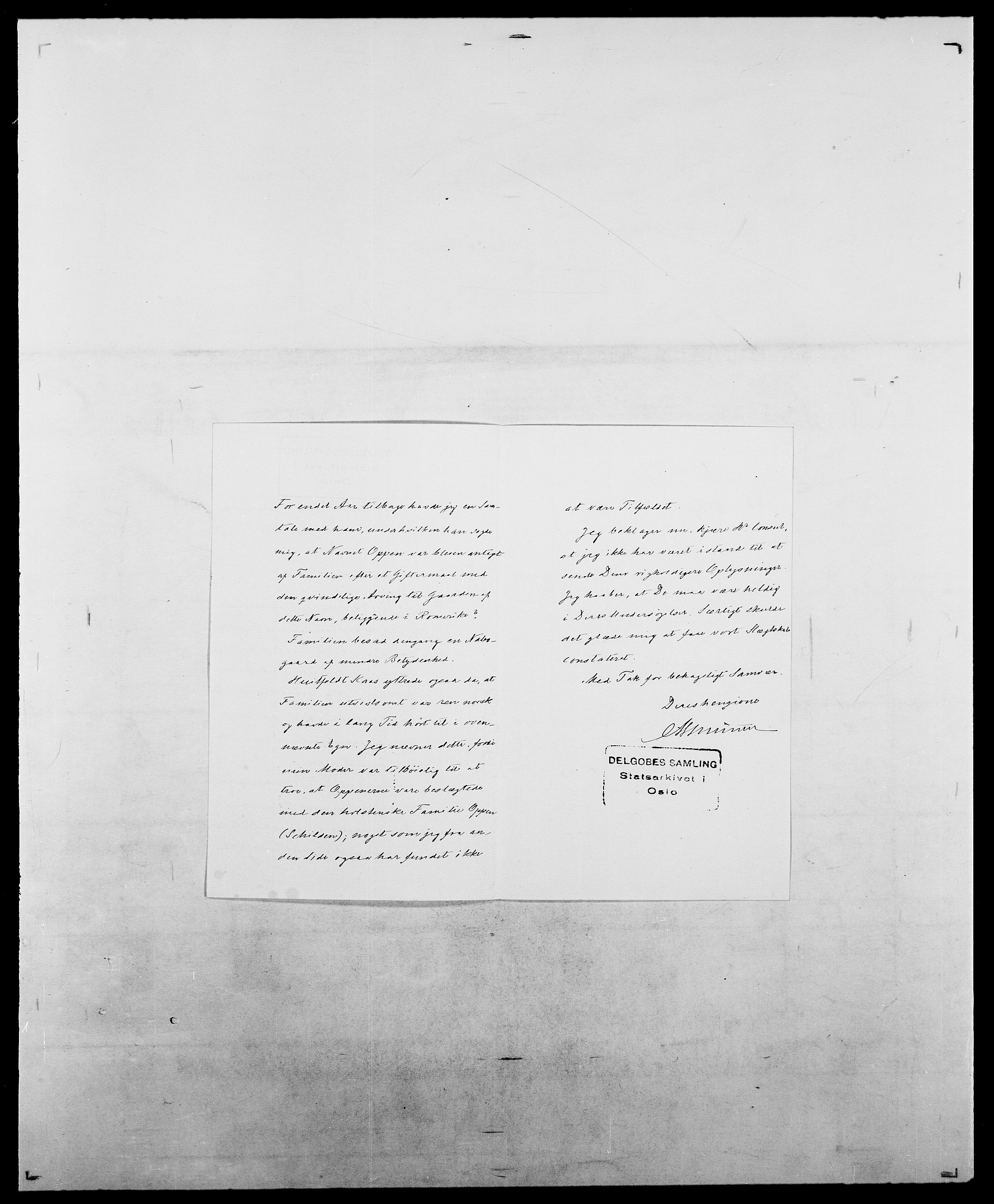 Delgobe, Charles Antoine - samling, AV/SAO-PAO-0038/D/Da/L0029: Obel - Oxholm, s. 373