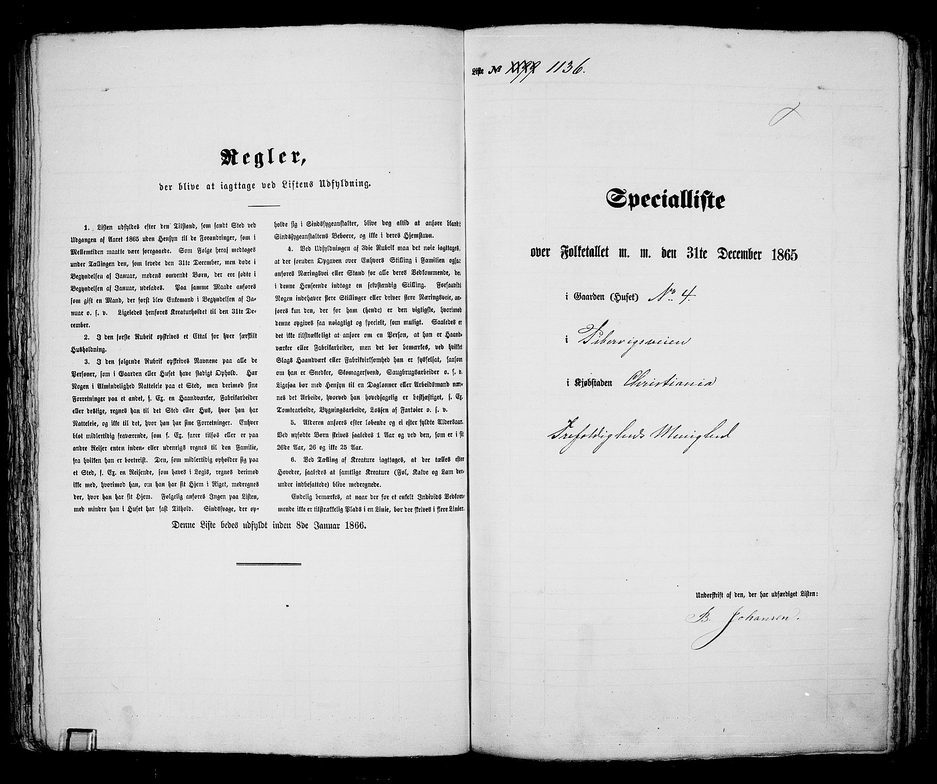 RA, Folketelling 1865 for 0301 Kristiania kjøpstad, 1865, s. 2557