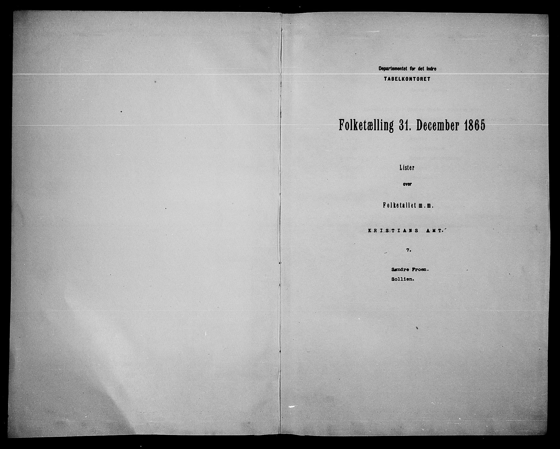 RA, Folketelling 1865 for 0519P Sør-Fron prestegjeld, 1865, s. 3