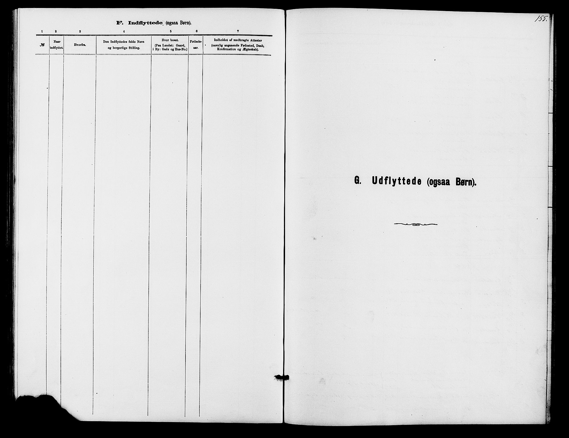 Holum sokneprestkontor, SAK/1111-0022/F/Fb/Fbc/L0003: Klokkerbok nr. B 3, 1882-1908, s. 155