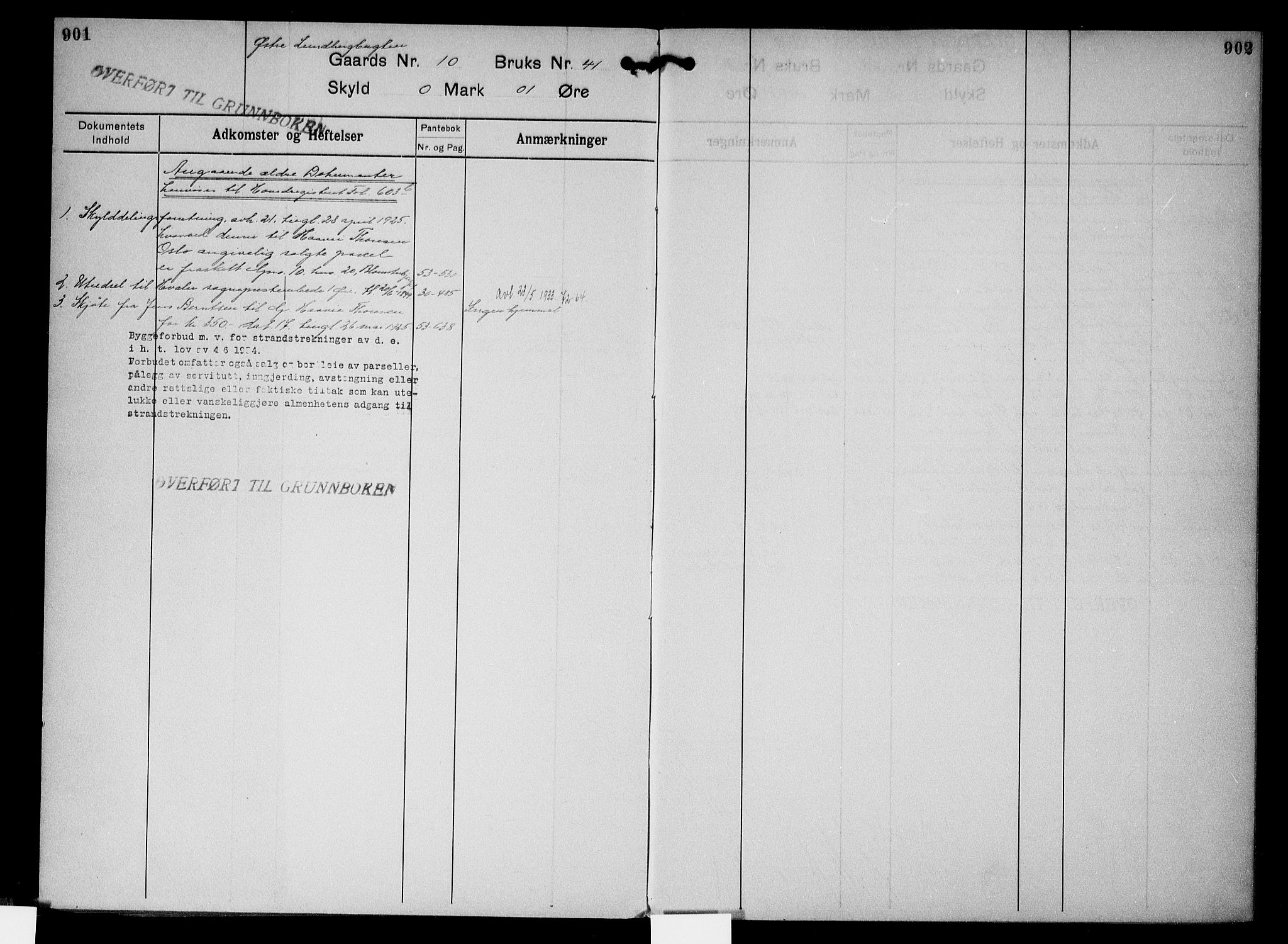 Onsøy sorenskriveri, AV/SAO-A-10474/G/Gb/Gbc/L0003: Panteregister nr. III 3, 1913, s. 901-902
