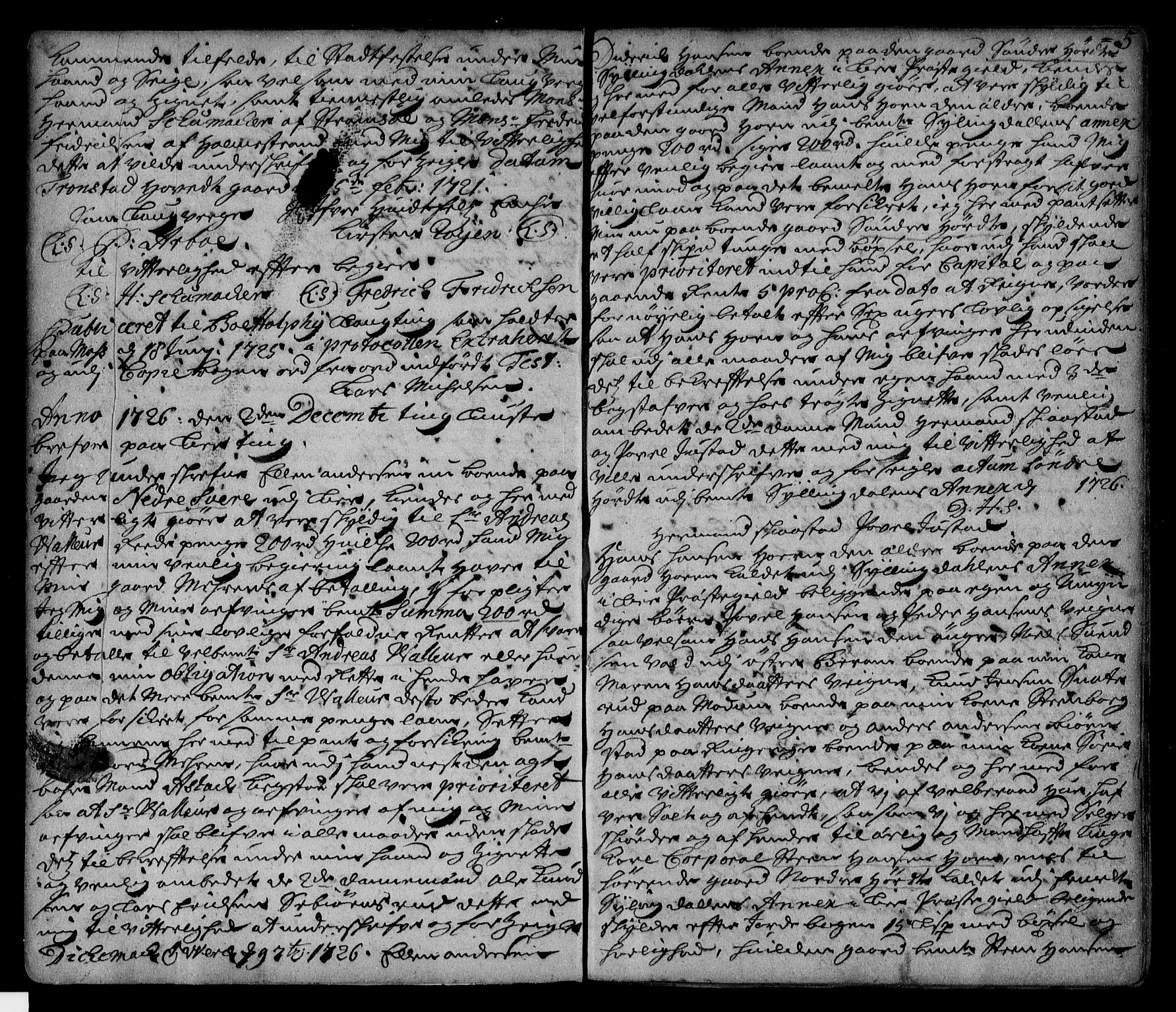 Lier, Røyken og Hurum sorenskriveri, SAKO/A-89/G/Ga/Gaa/L0002: Pantebok nr. II, 1725-1755, s. 5