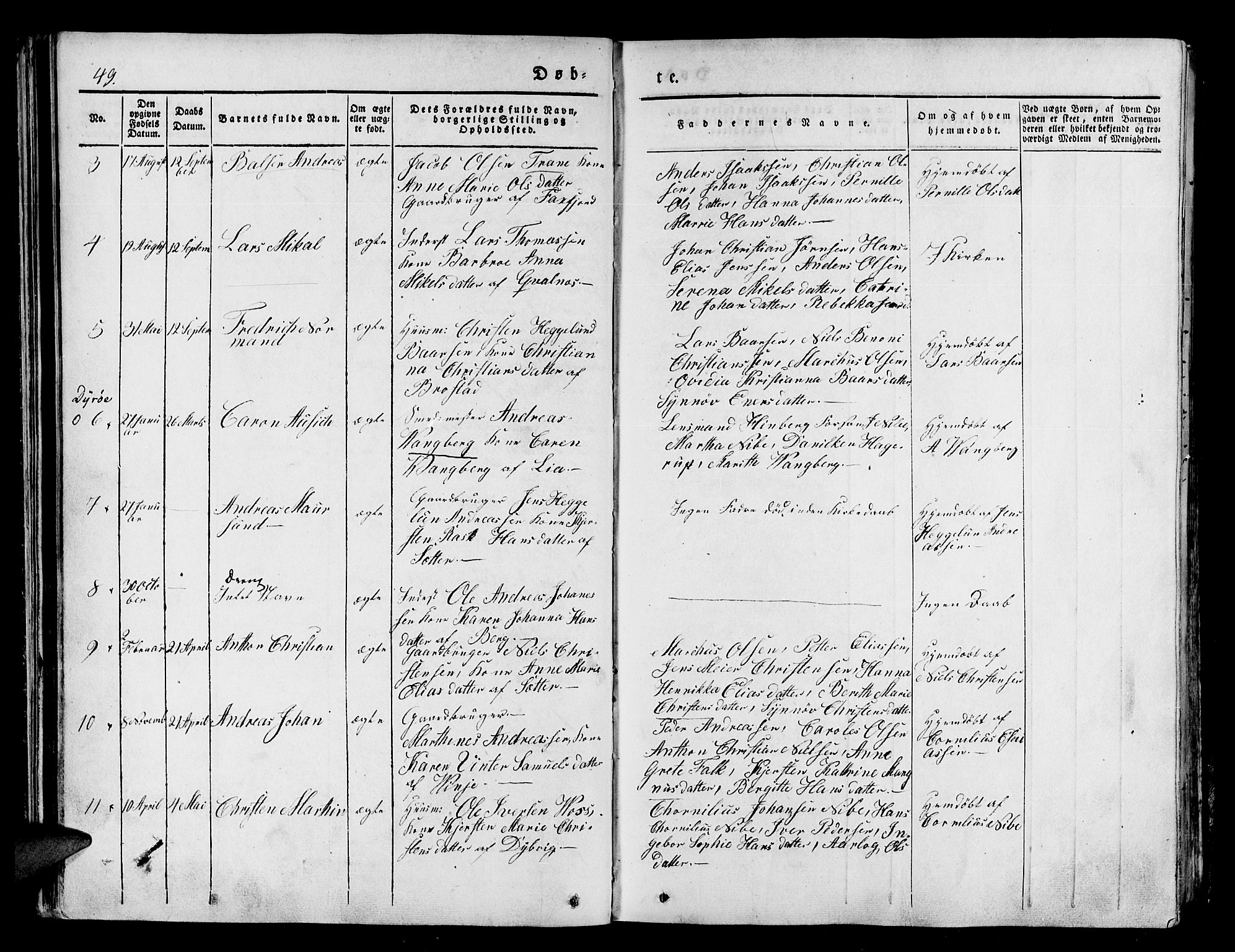 Tranøy sokneprestkontor, AV/SATØ-S-1313/I/Ia/Iaa/L0005kirke: Ministerialbok nr. 5, 1829-1844, s. 49