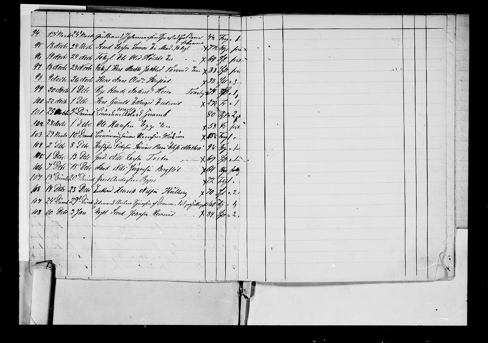 Lier kirkebøker, AV/SAKO-A-230/G/Ga/L0003: Klokkerbok nr. I 3, 1861-1873