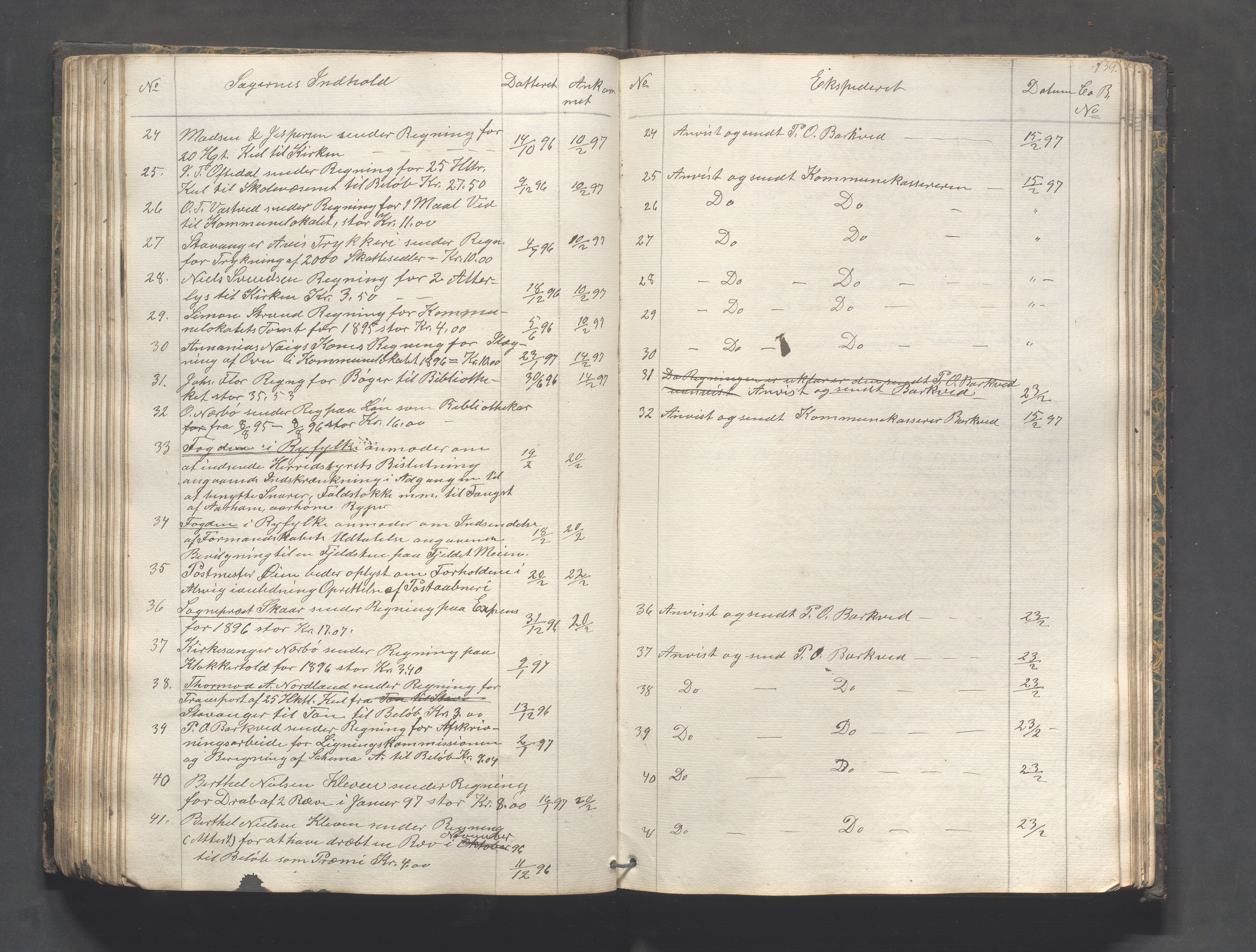 Strand kommune - Formannskapet/Rådmannskontoret, IKAR/A-104/C/Ca/L0001: Journal, 1837-1900, s. 139
