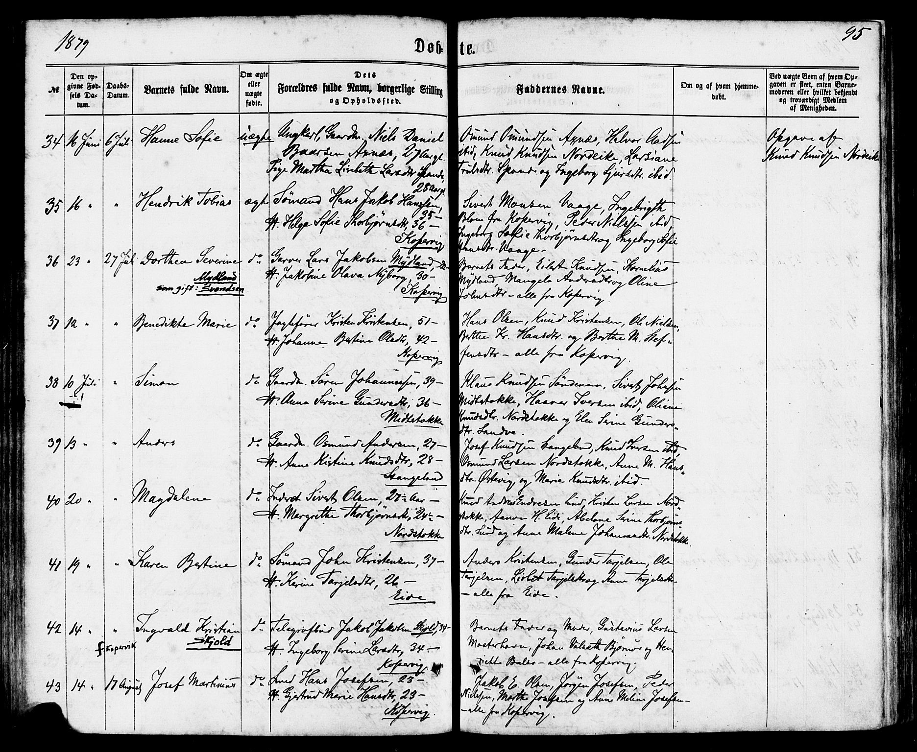 Avaldsnes sokneprestkontor, AV/SAST-A -101851/H/Ha/Haa/L0011: Ministerialbok nr. A 11, 1861-1880, s. 95