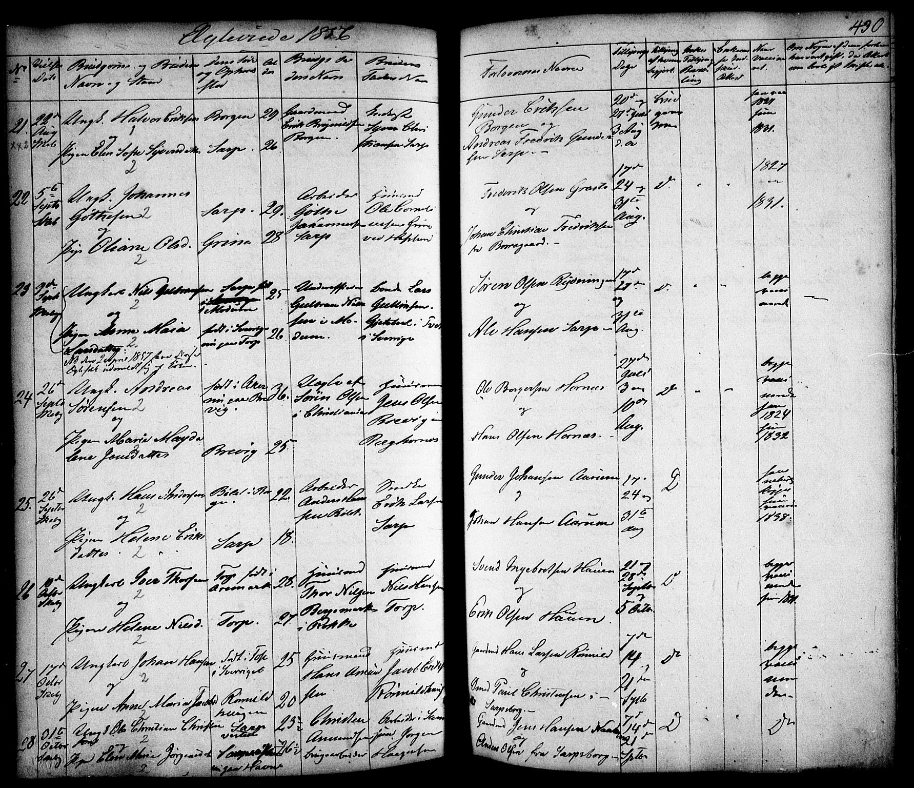 Skjeberg prestekontor Kirkebøker, AV/SAO-A-10923/F/Fa/L0006: Ministerialbok nr. I 6, 1846-1858, s. 430