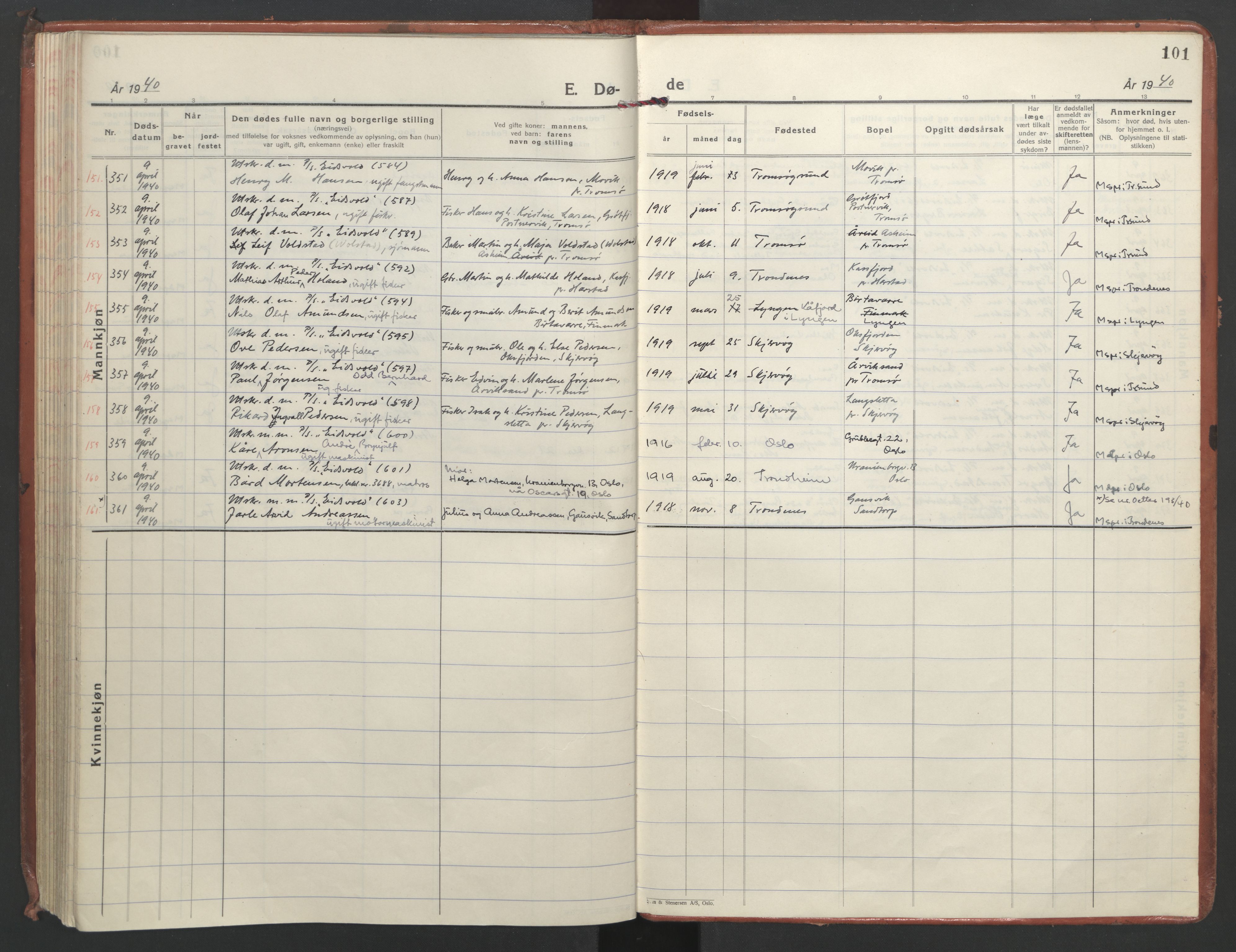 Ministerialprotokoller, klokkerbøker og fødselsregistre - Nordland, AV/SAT-A-1459/871/L1005: Ministerialbok nr. 871A21, 1926-1940, s. 101