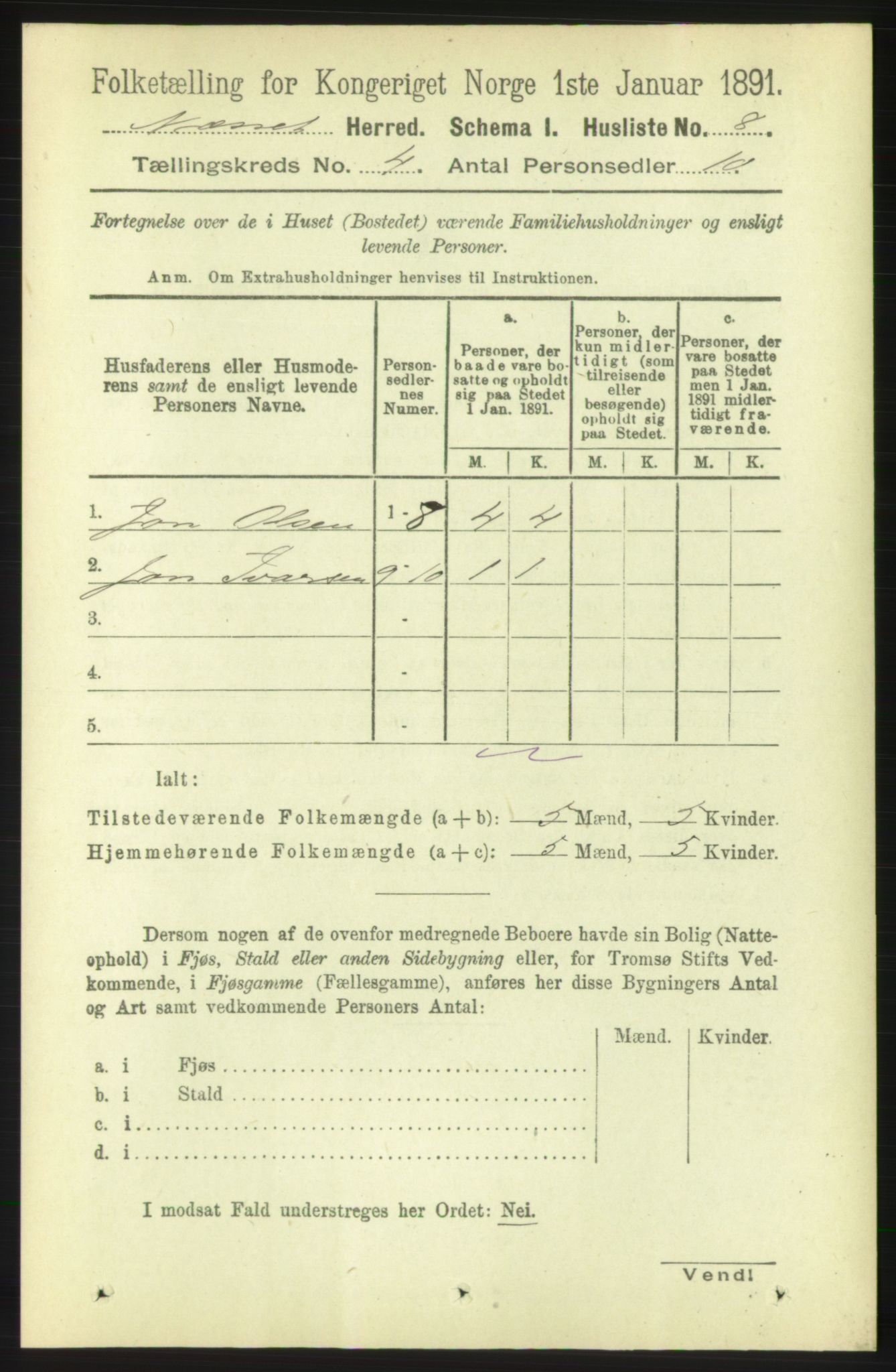 RA, Folketelling 1891 for 1543 Nesset herred, 1891, s. 1642