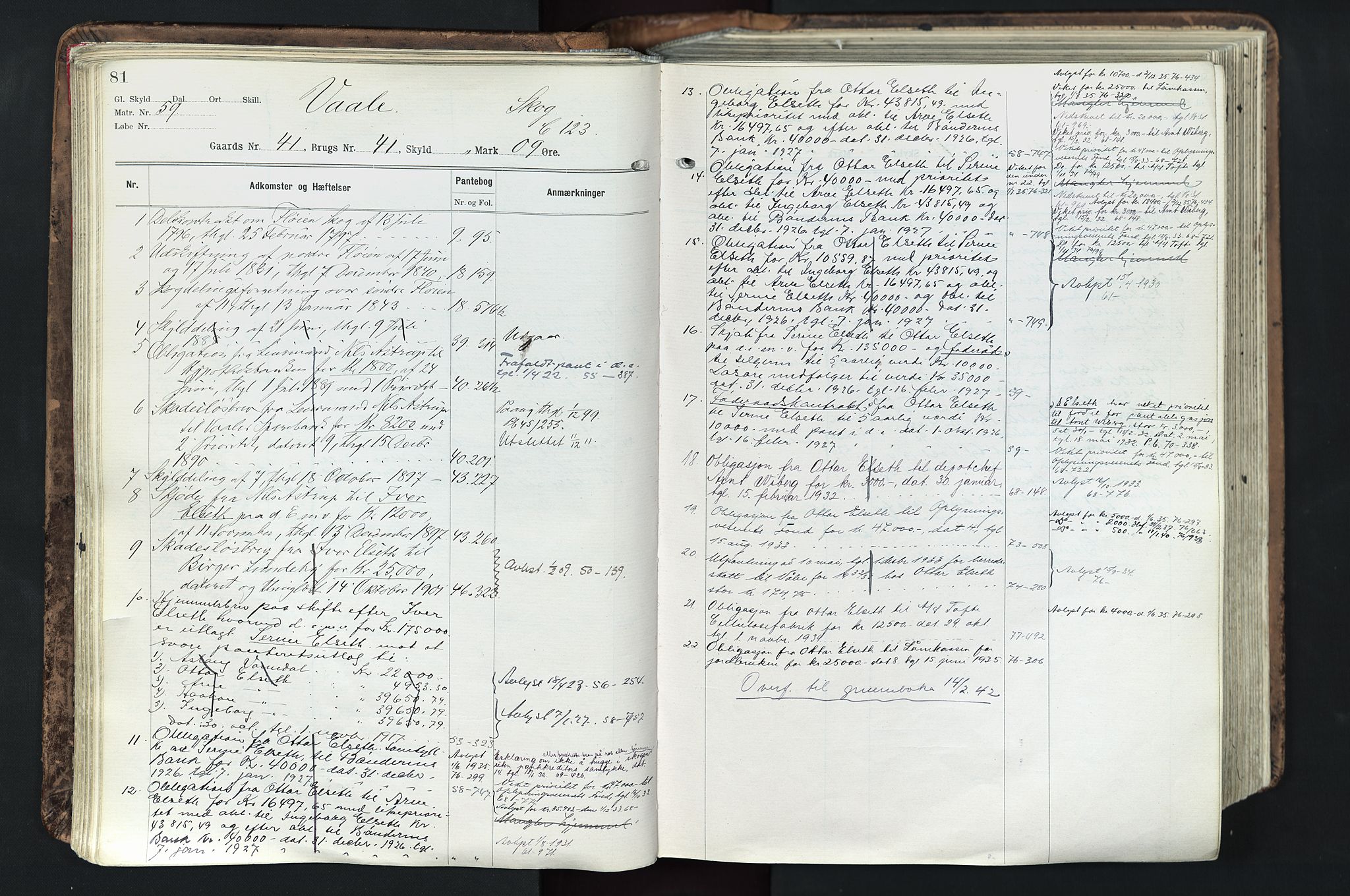 Solør tingrett, AV/SAH-TING-008/H/Ha/Hak/L0003: Panteregister nr. III, 1900-1935, s. 81