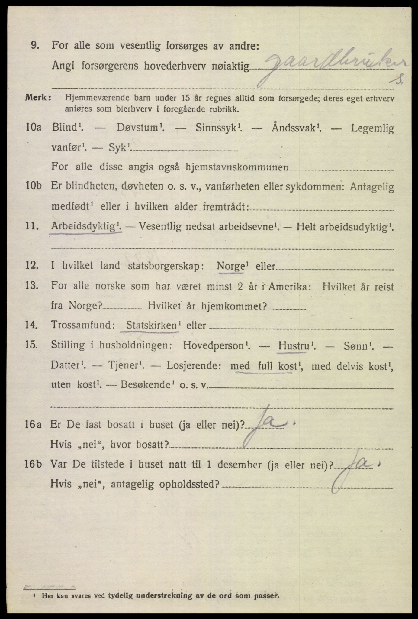 SAK, Folketelling 1920 for 1037 Kvinesdal herred, 1920, s. 1360