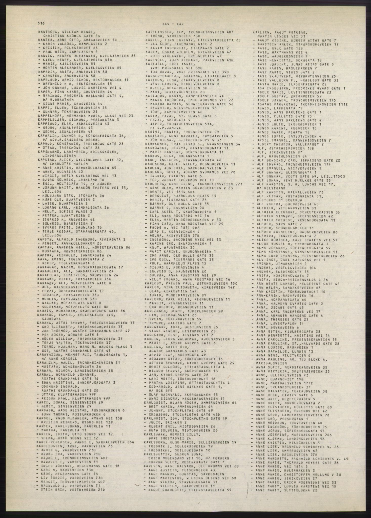 Kristiania/Oslo adressebok, PUBL/-, 1980-1981, s. 516